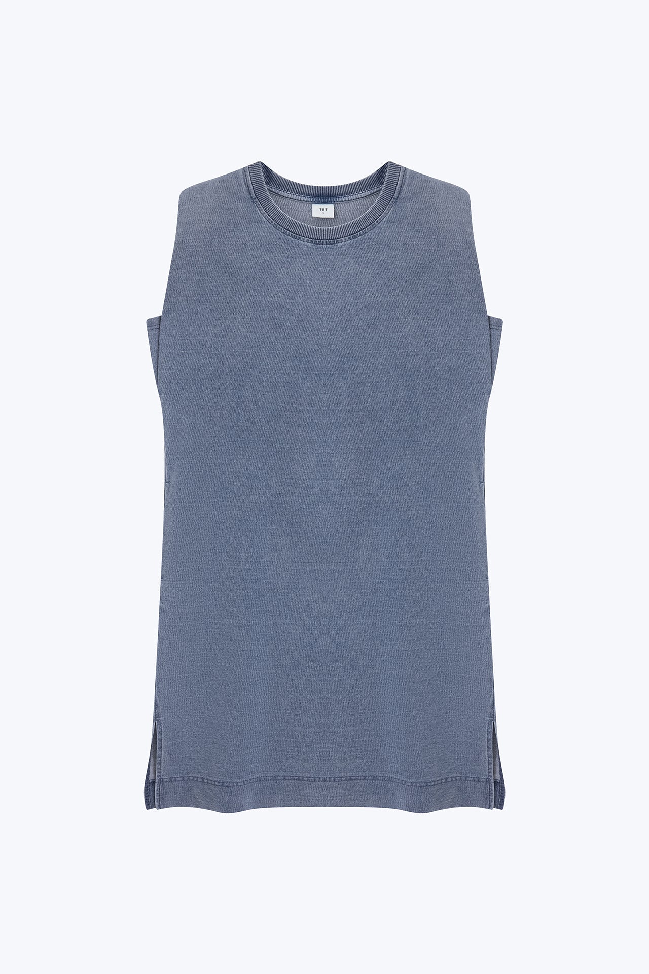 Denim Shoulder Padded Dress - Denim [AT]