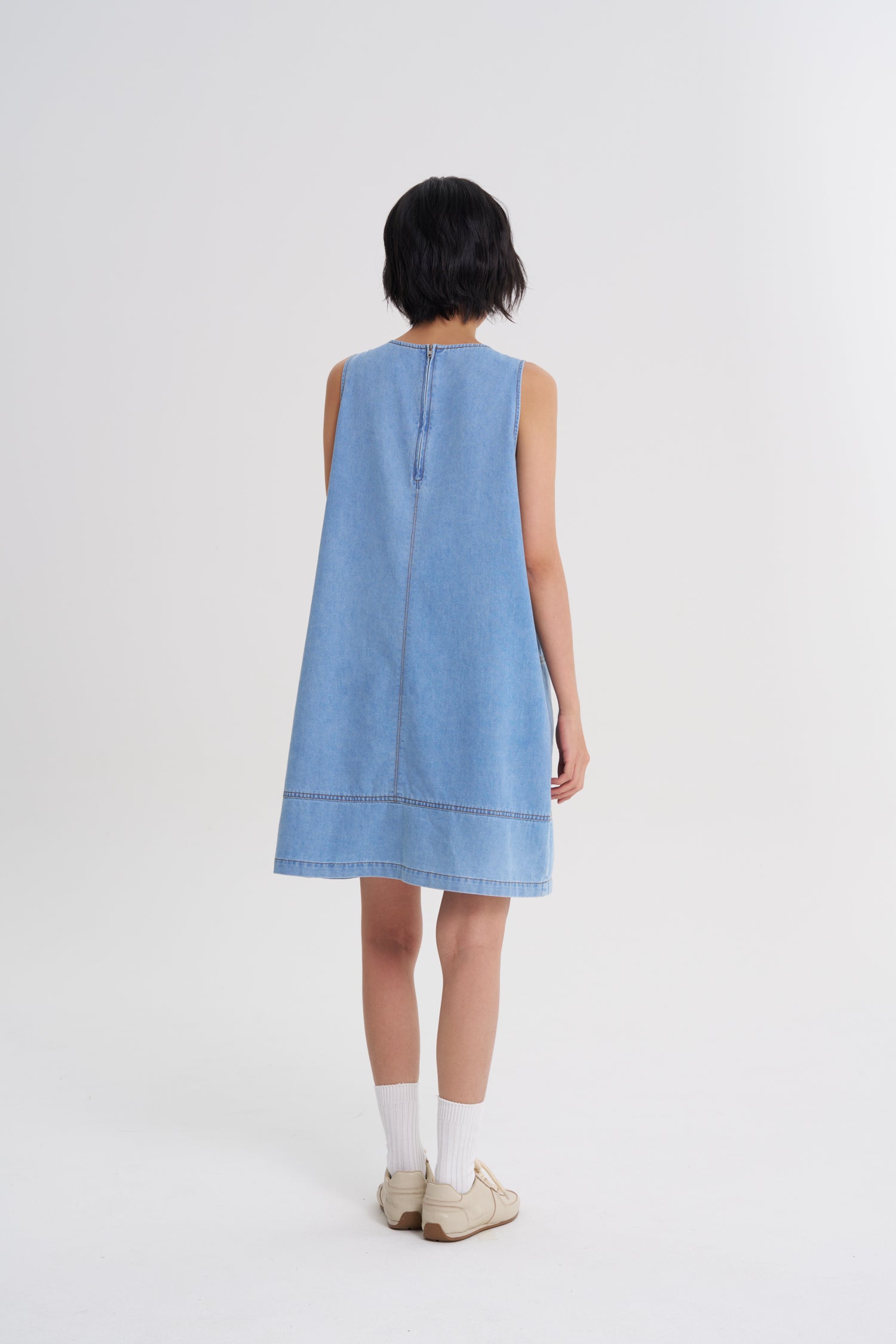 Denim Seamline Dress - Denim