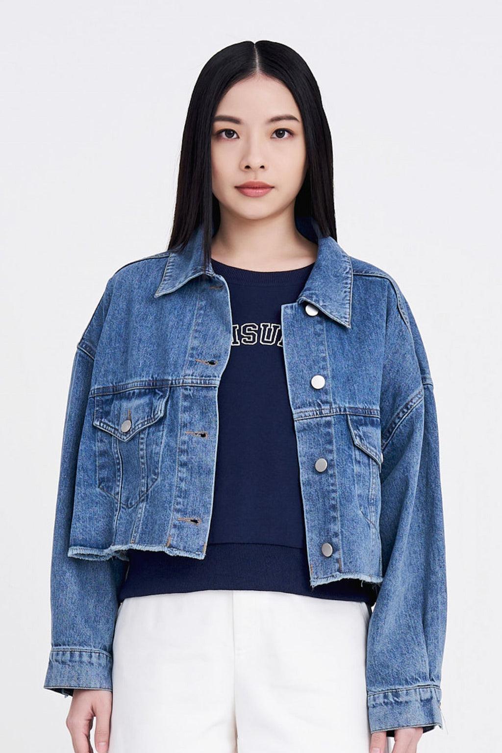 Cropped Denim Jacket - Denim – The Restyle Trait