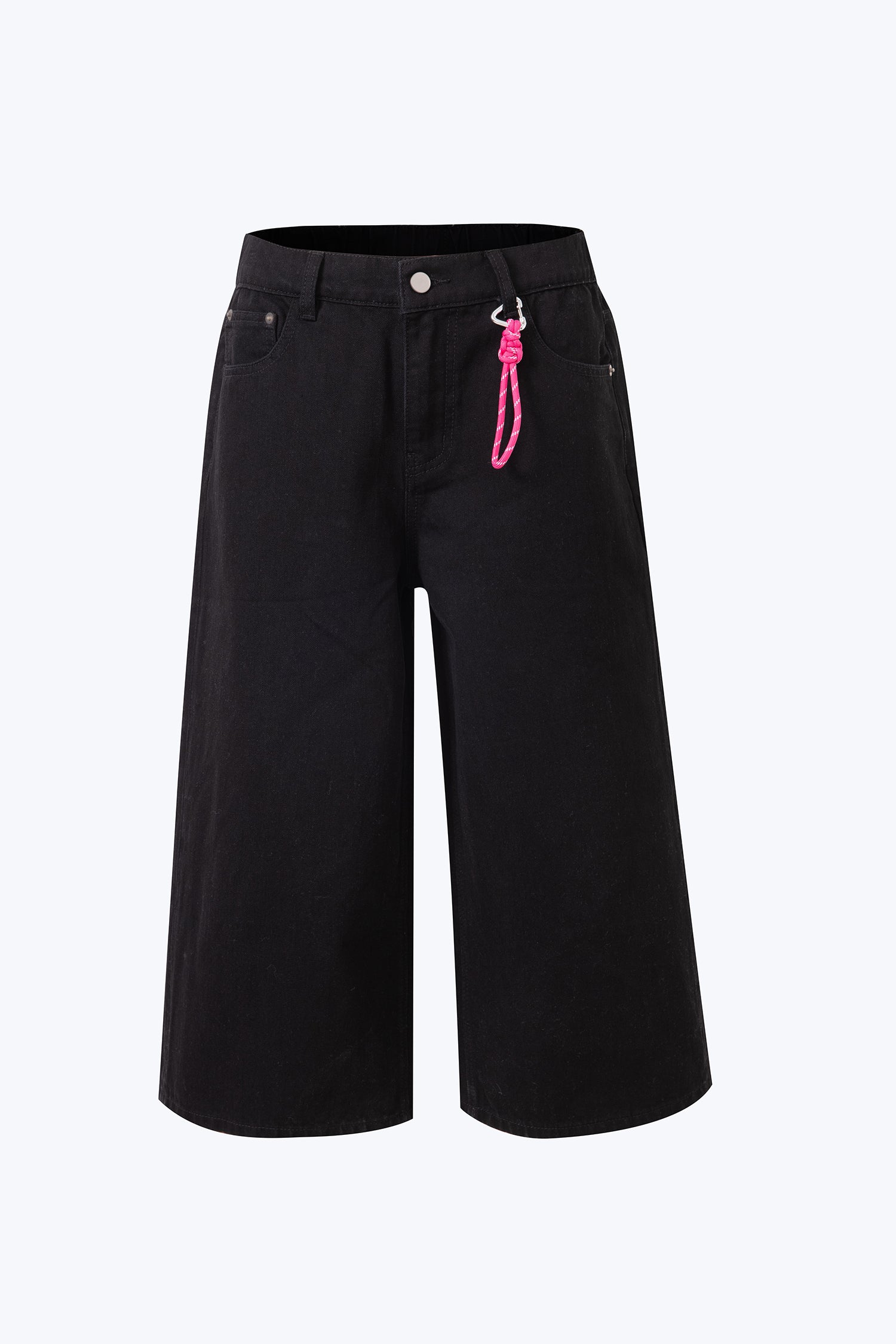 Cotton Twill Culottes - Black