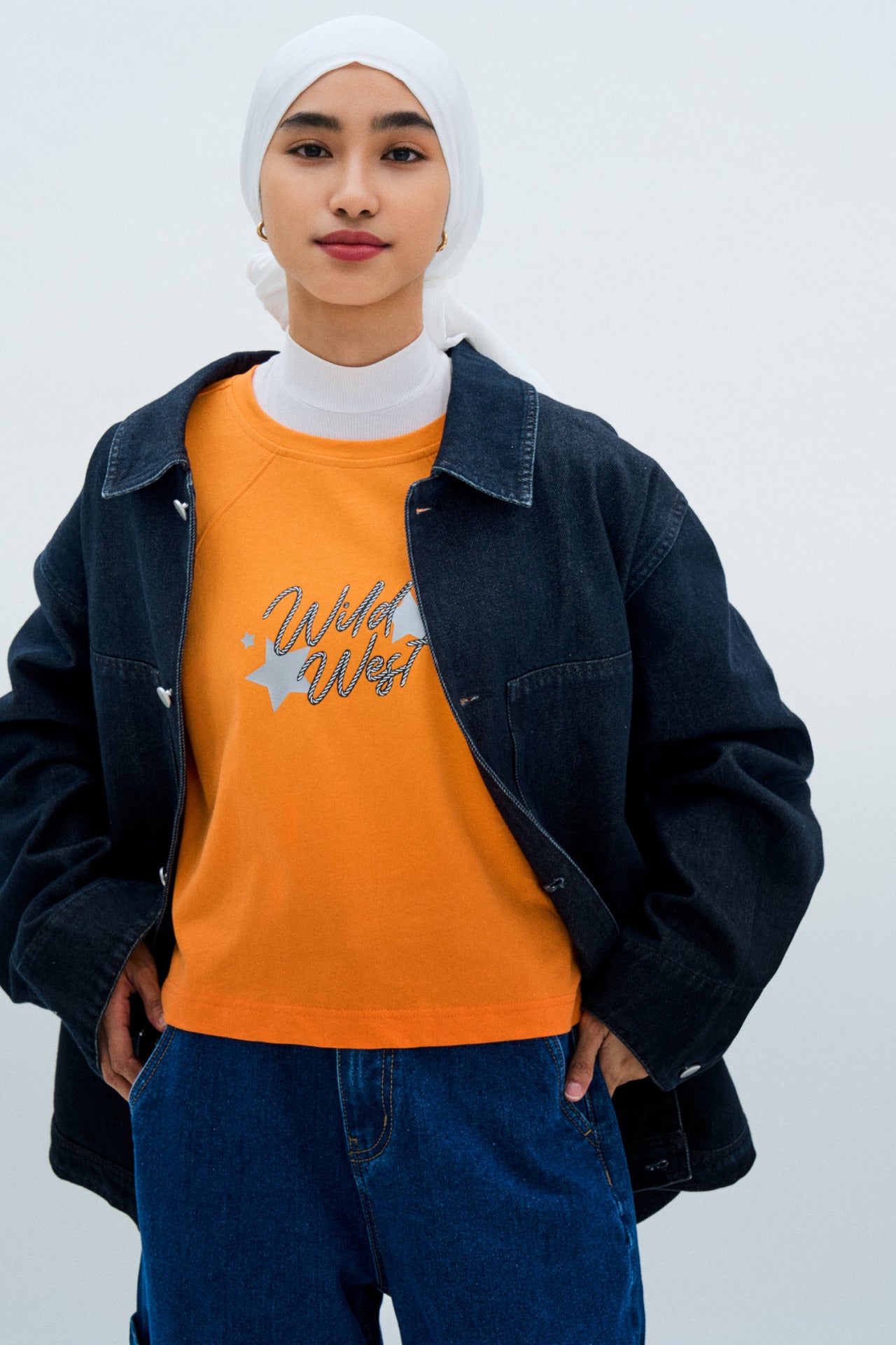 Cargo Curved Jeans - Dark Denim [AT]