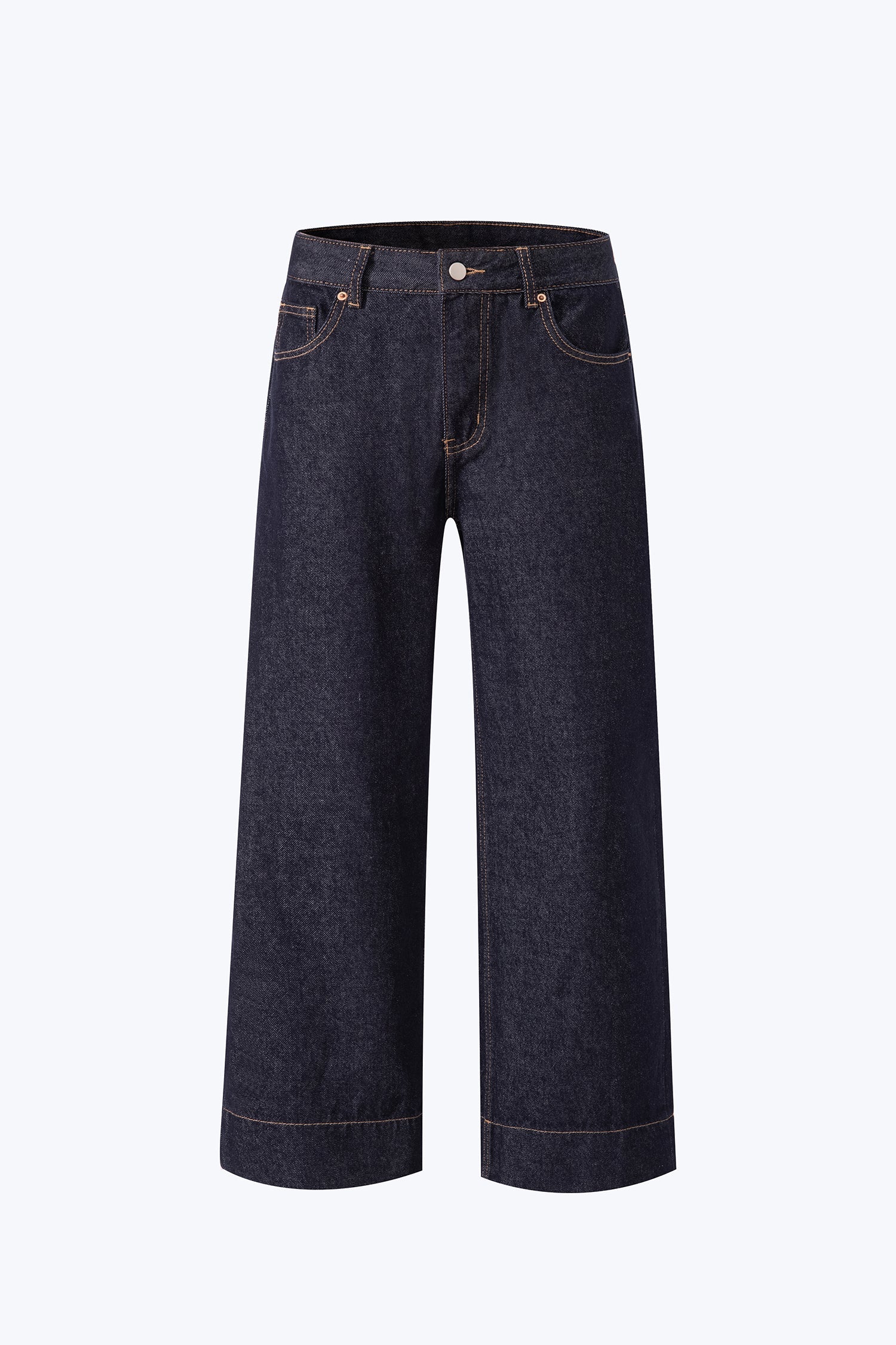 Straight Leg Jeans - Dark Denim