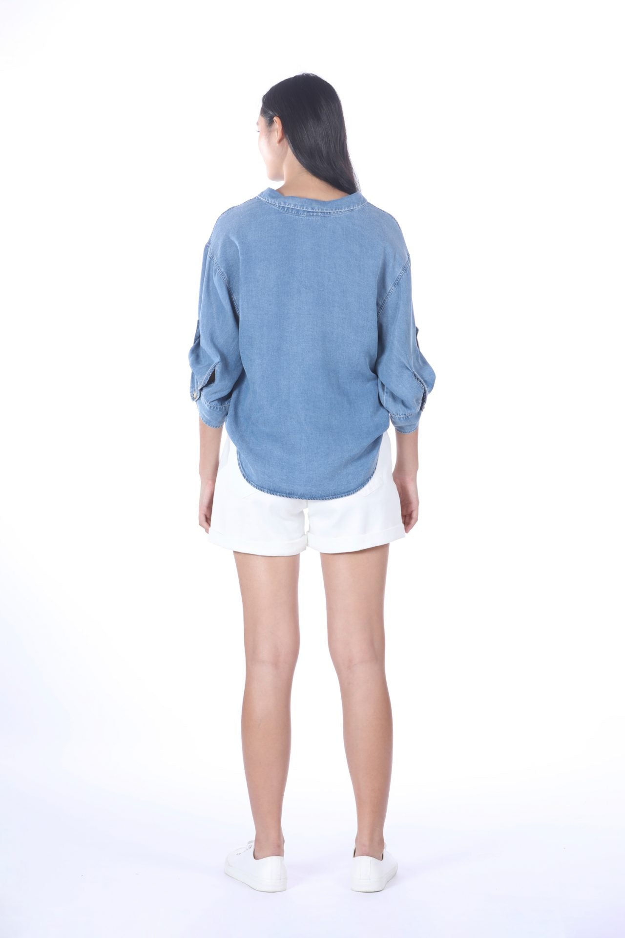 Denim Collared Blouse - Denim