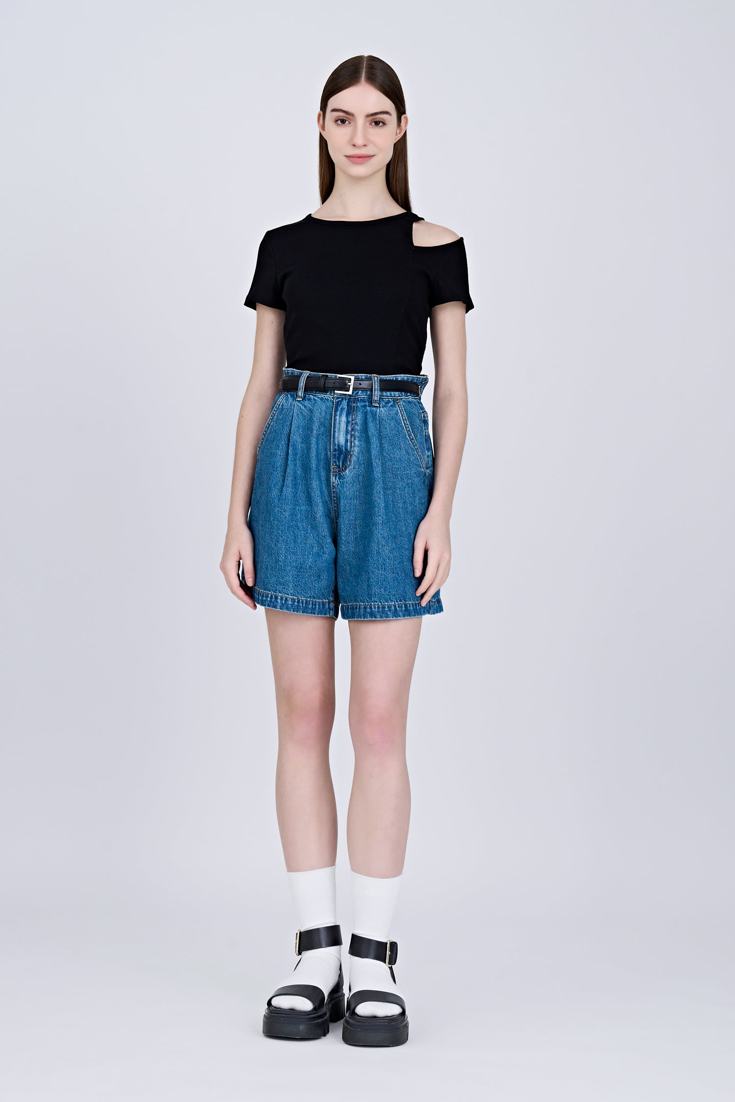 Denim Bermuda Shorts - Denim