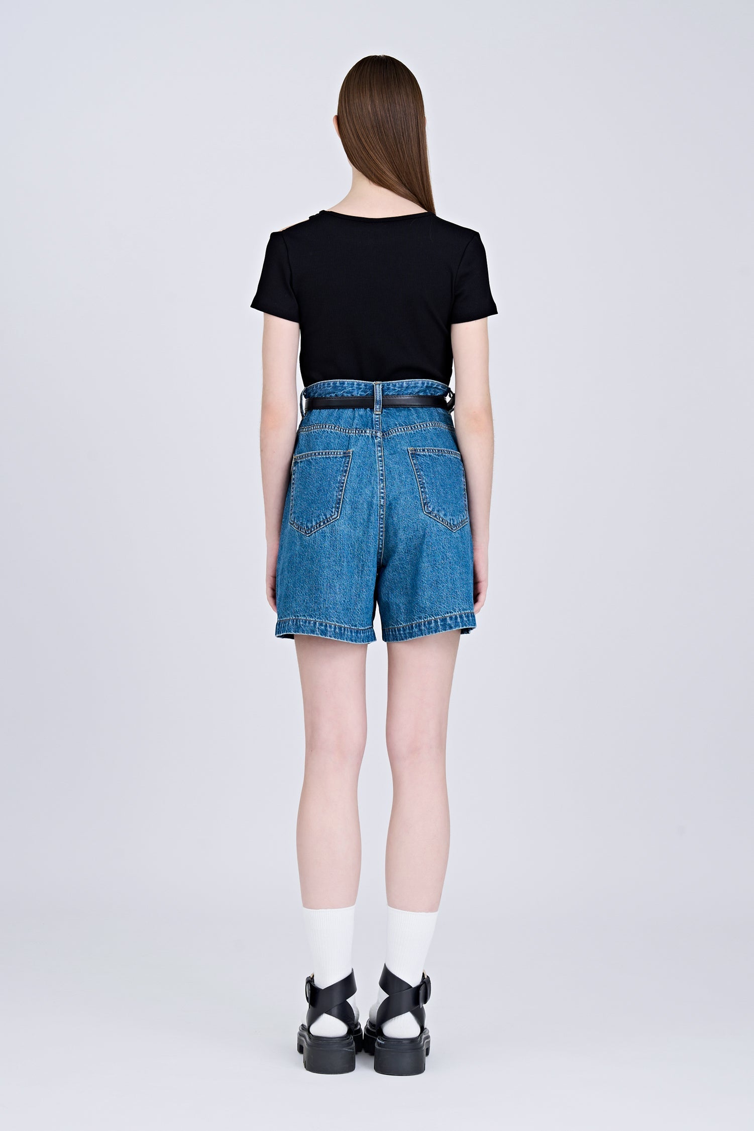 Denim Bermuda Shorts - Denim