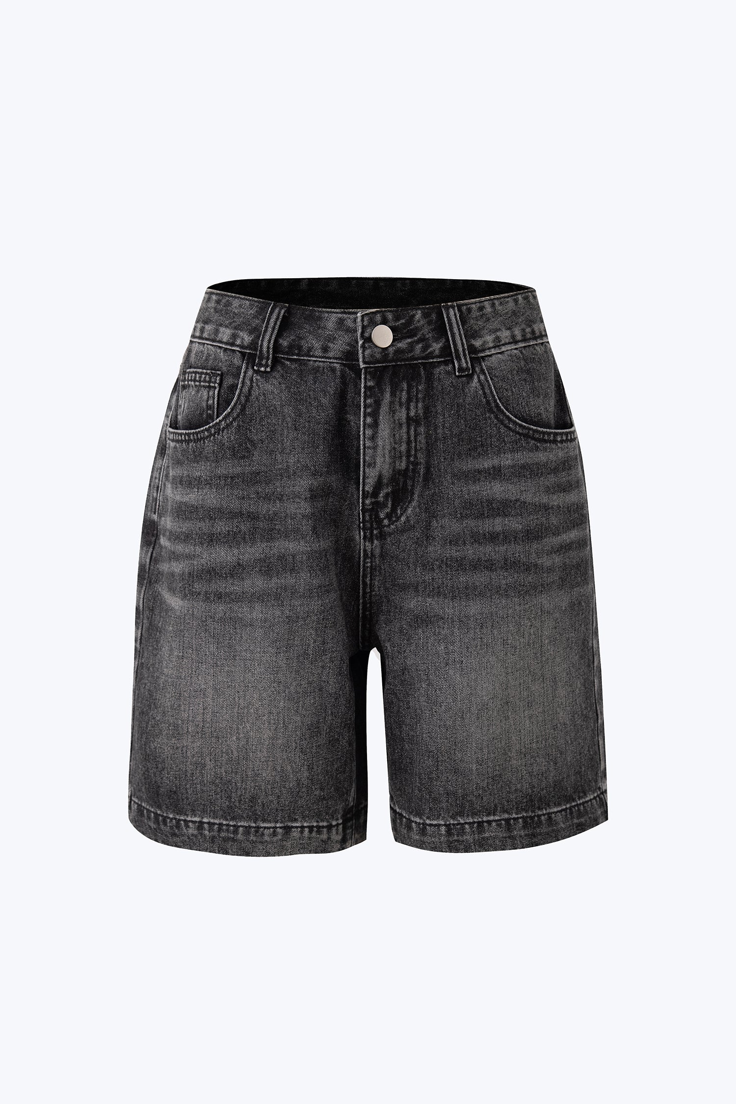 Denim Bermudas Shorts - Black