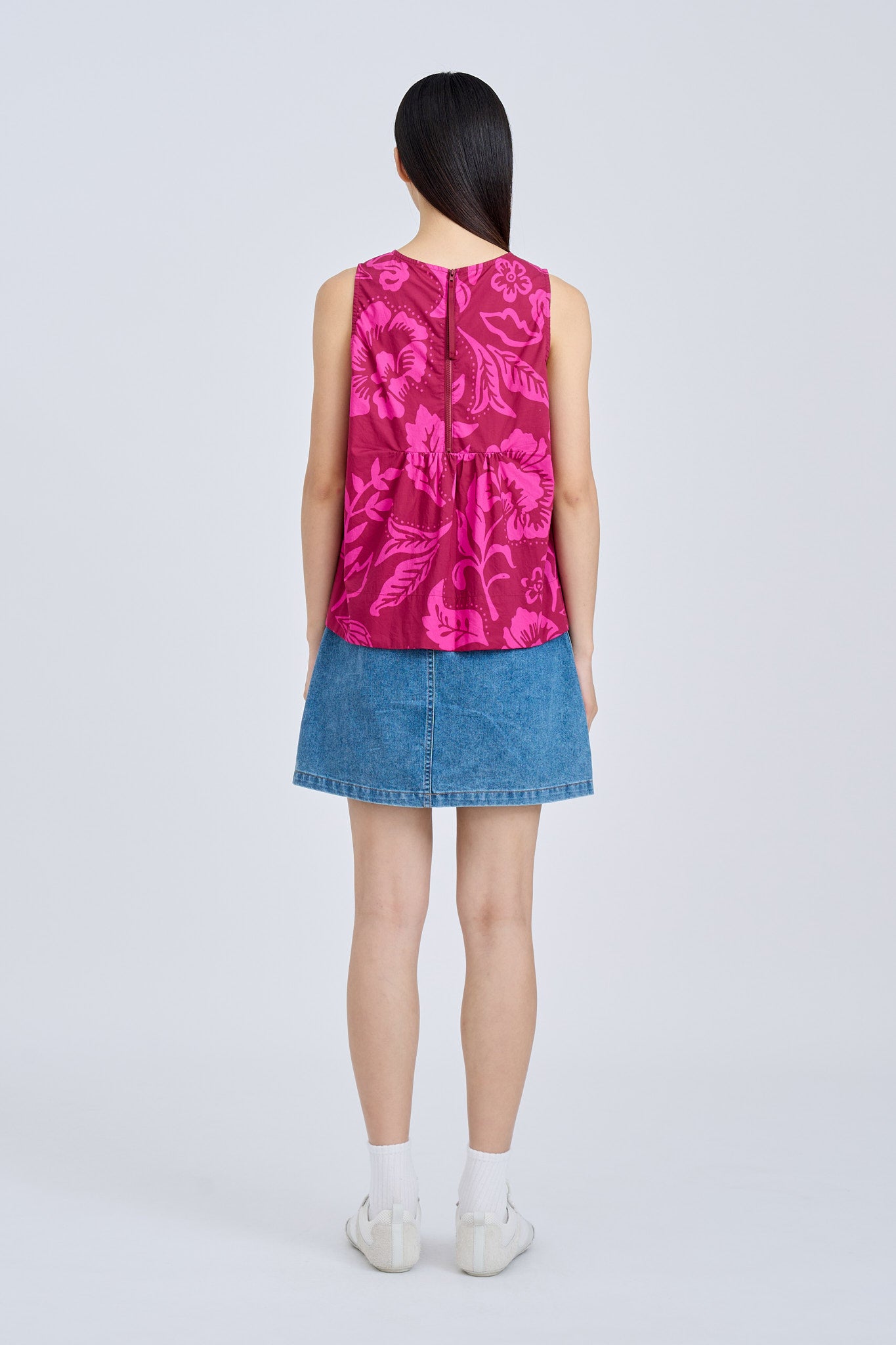 Patch Pocket Skort - Denim