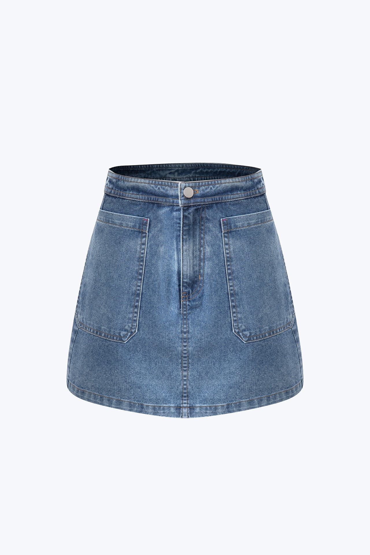 Patch Pocket Skort - Denim