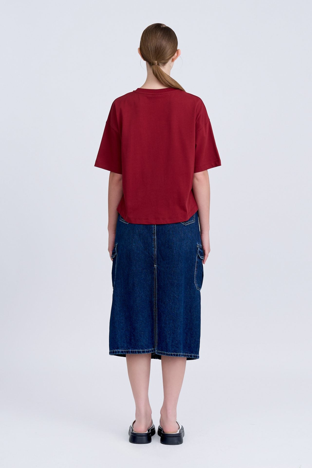 Denim Cargo Skirt - Dark Denim [AT]