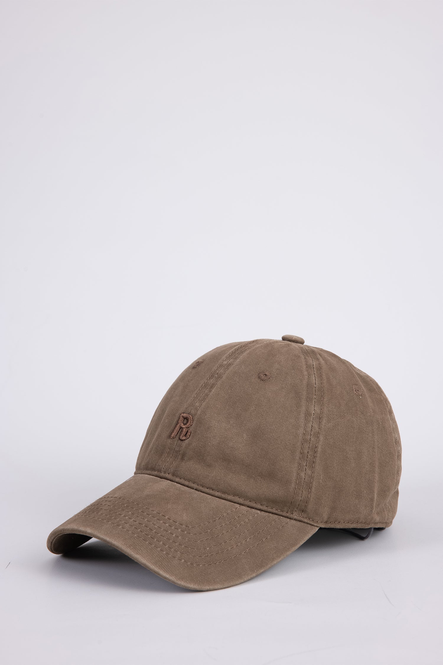 ‘R’ Embroidery Baseball Cap - Coffee