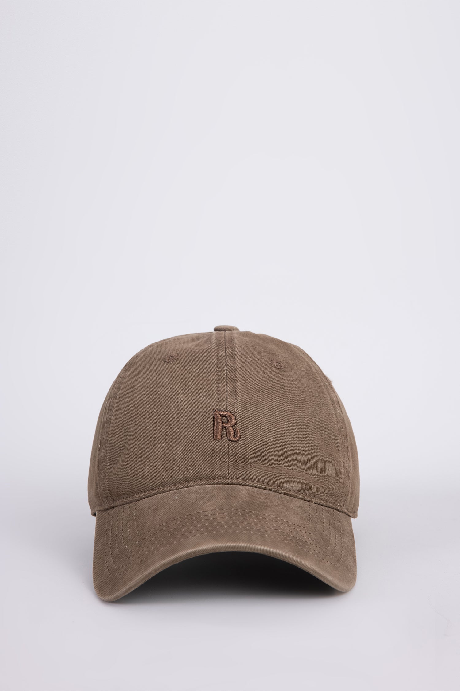 ‘R’ Embroidery Baseball Cap - Coffee
