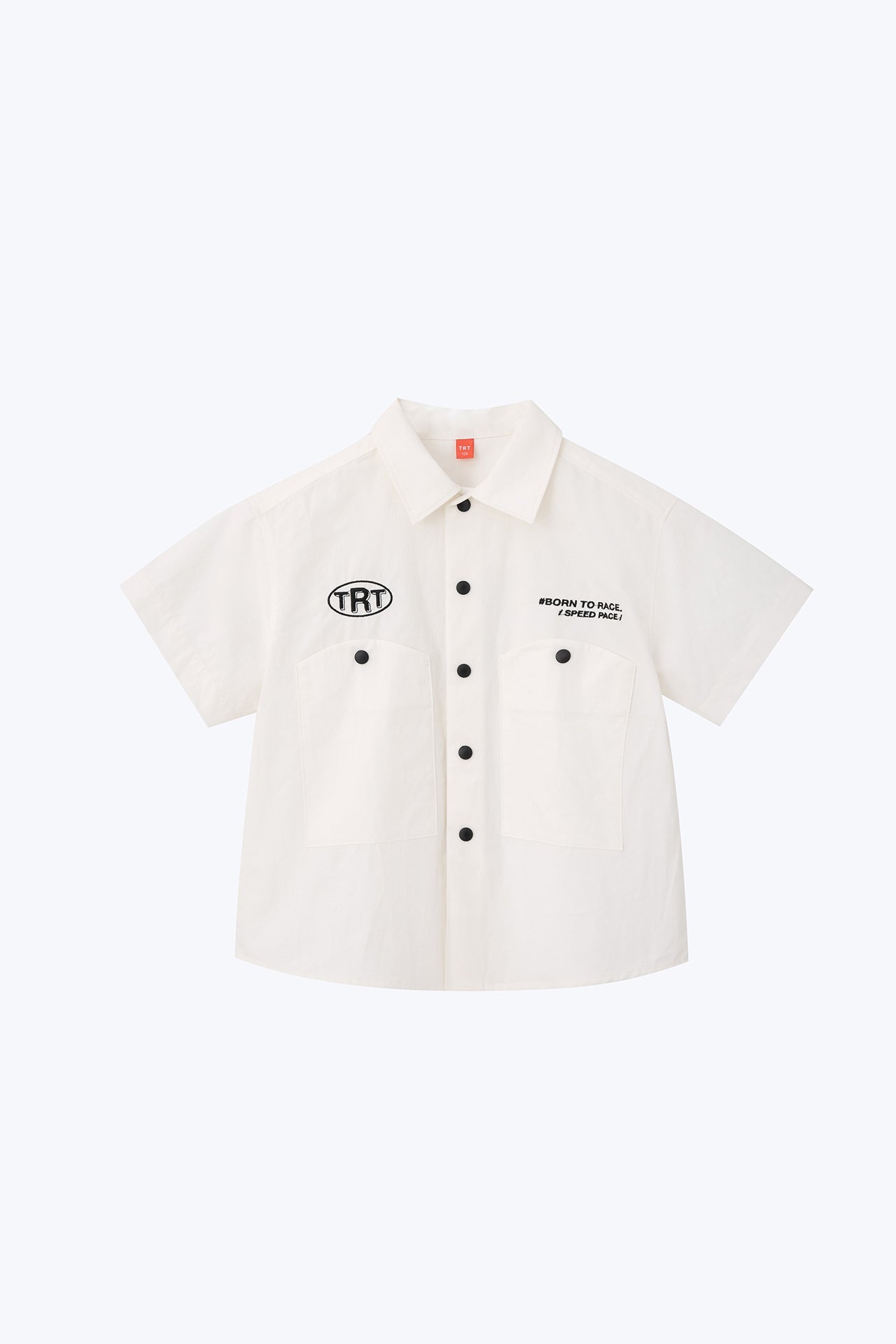 Button Up Shirt With Patched Pocket - White [AT]