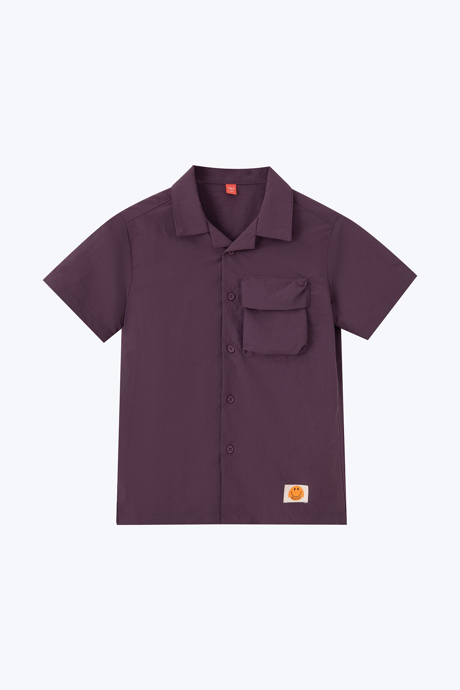 Utilty Button-Up Shirt - Plum