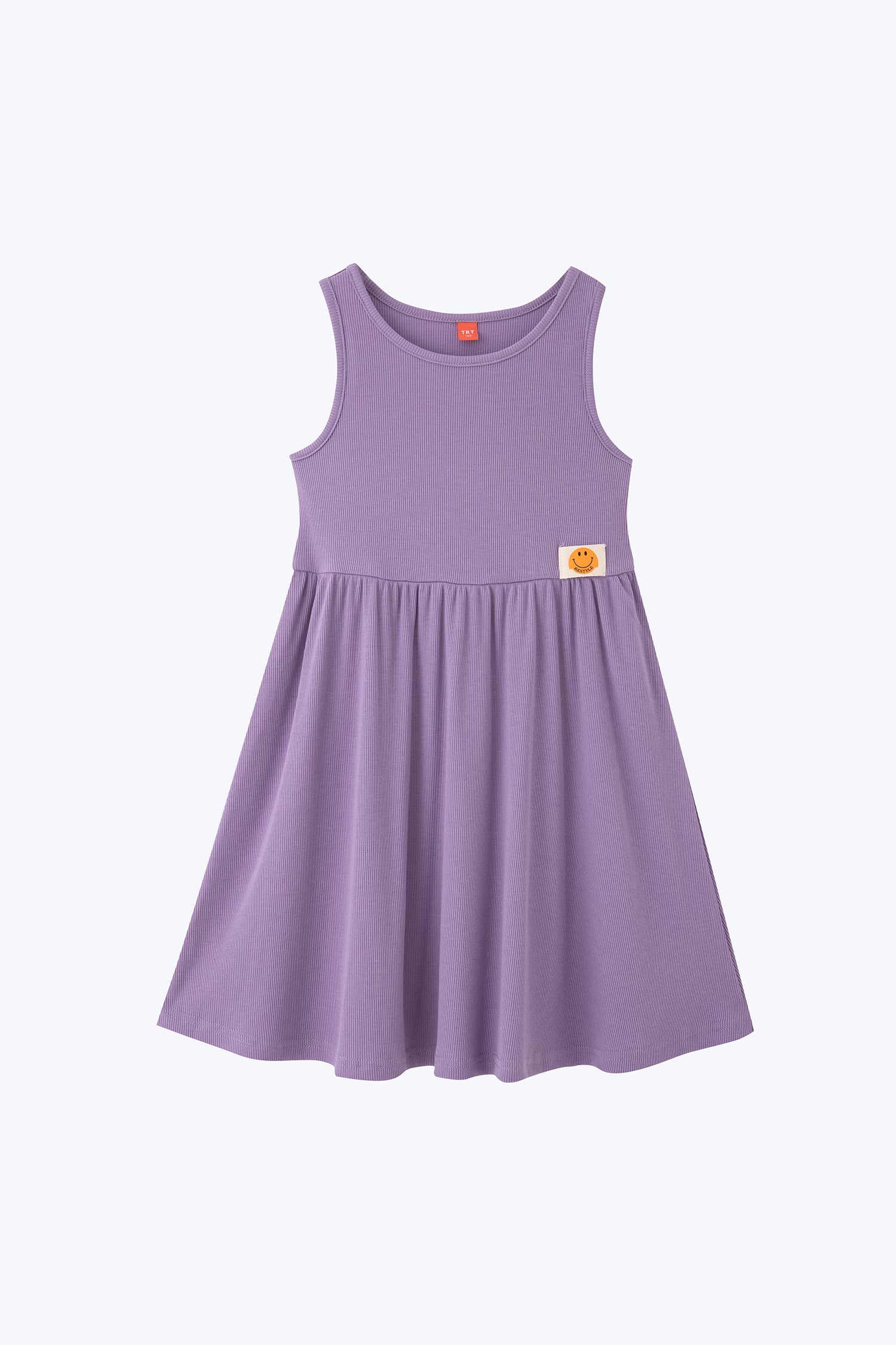 Sleeveless Ribbed Girl's Dress - Lavender [AT]