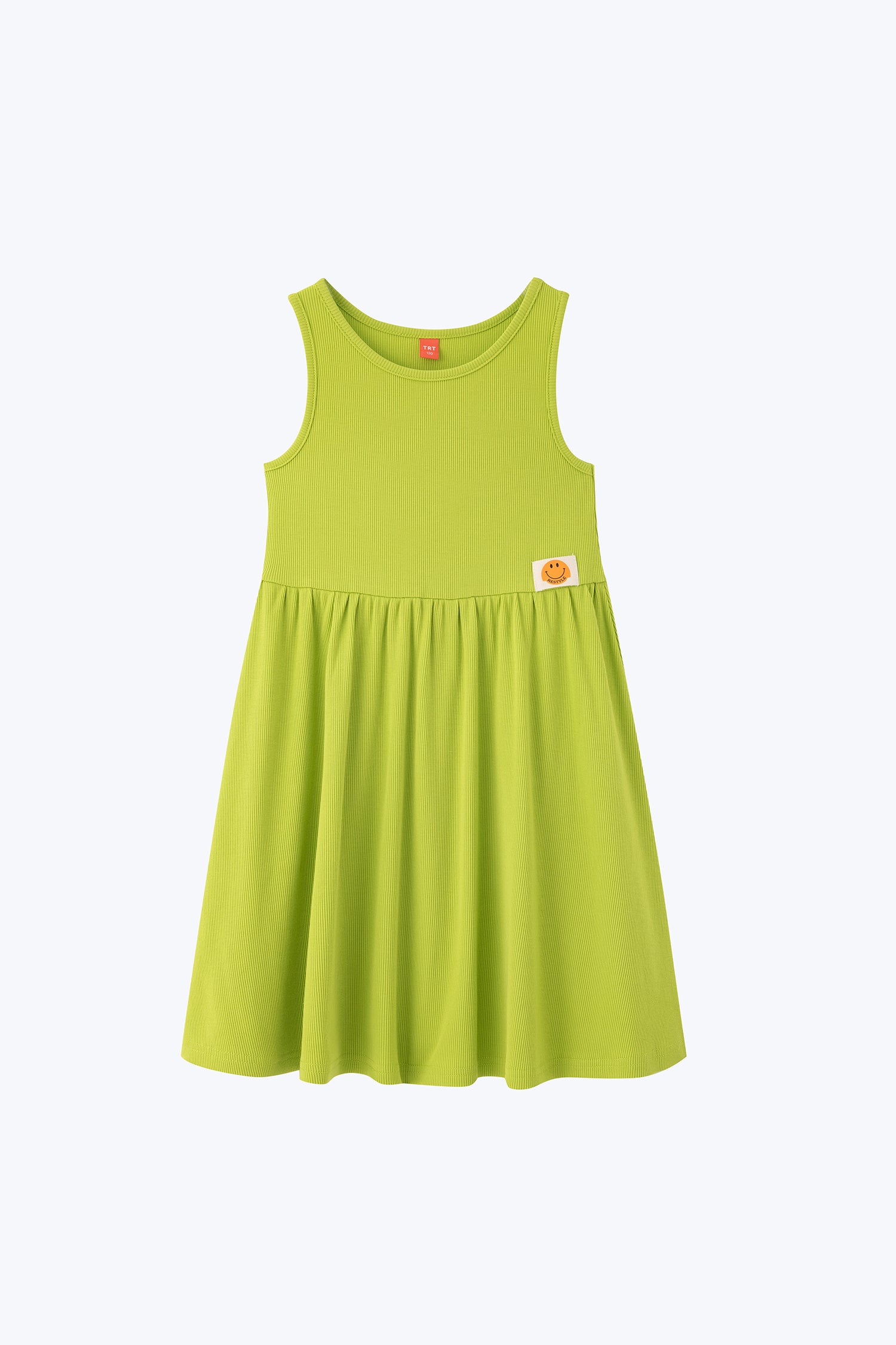 Sleeveless Ribbed Girl's Dress - Lime [AT]