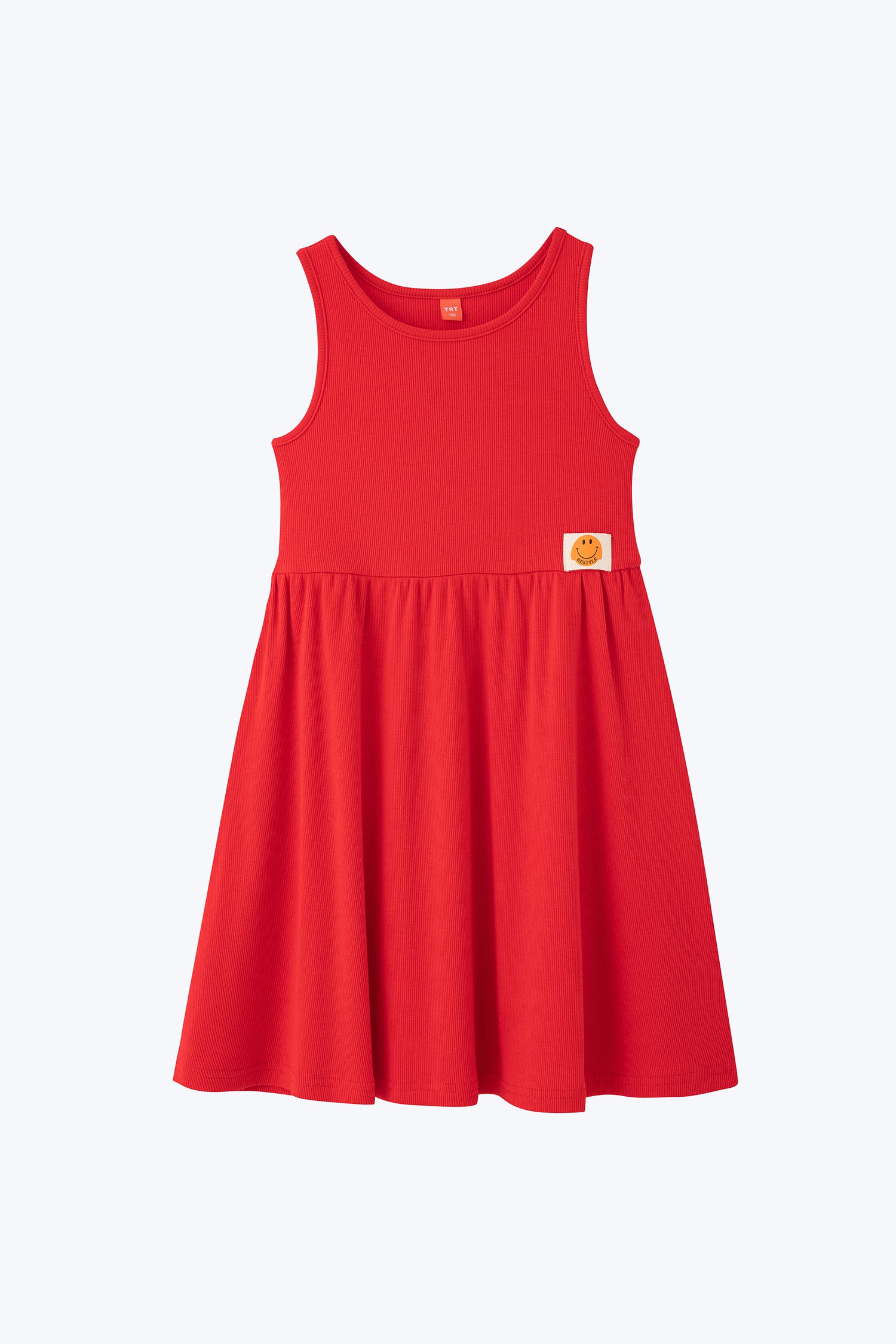 Sleeveless Ribbed Girl's Dress - Red [AT]