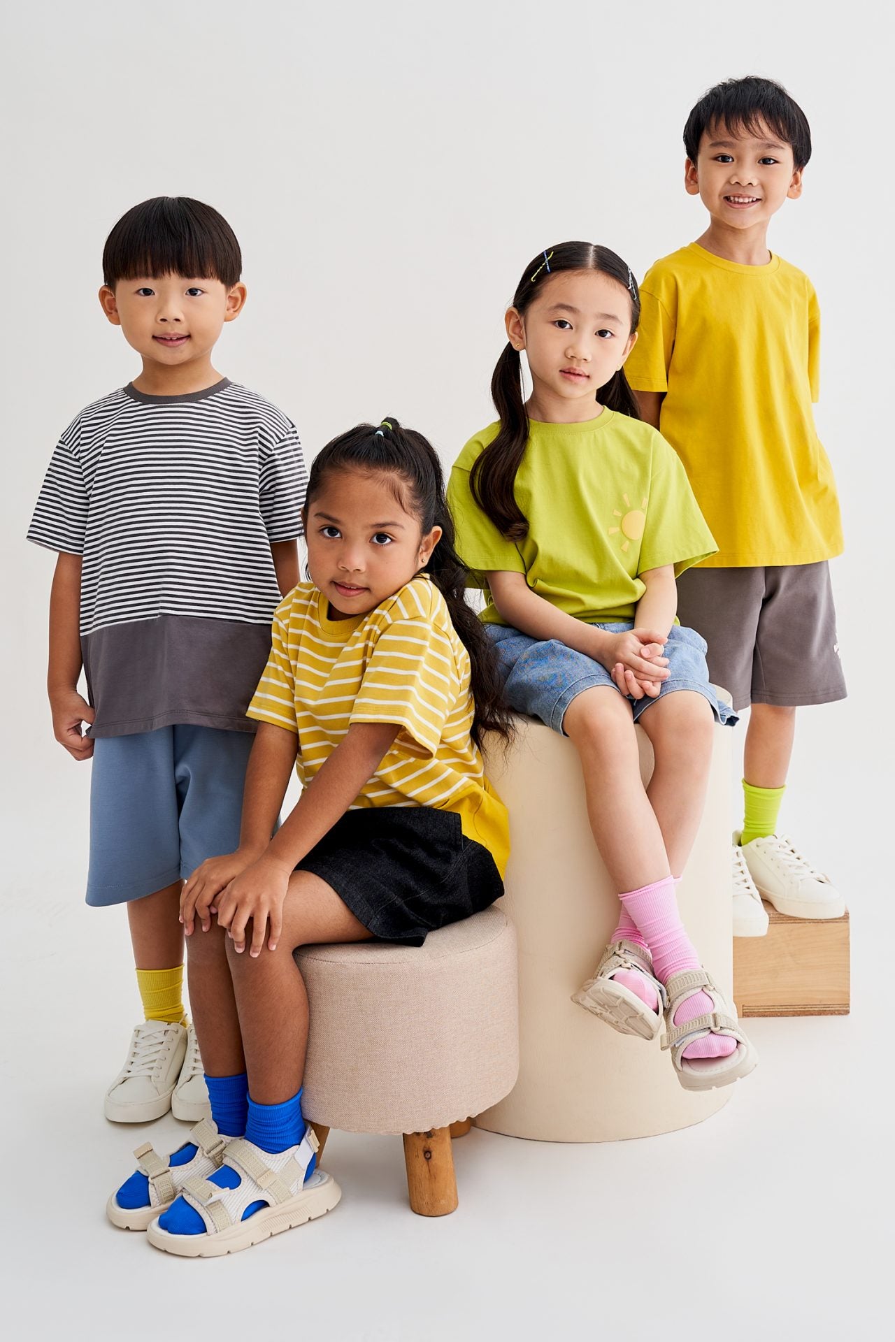 Colour Block Tee - Stripes [AT]