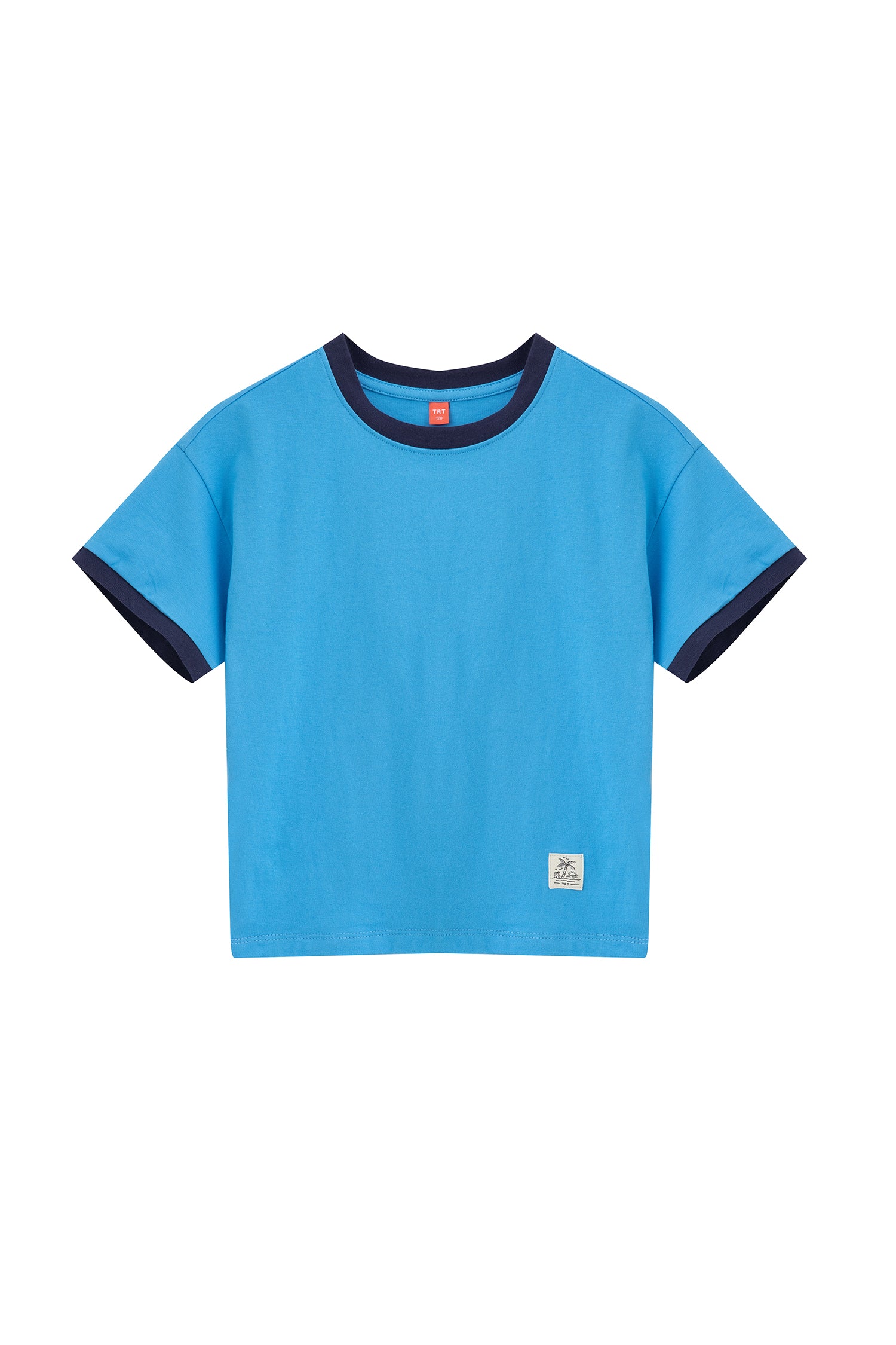 Kids Tee With Vacy Label - Sky Blue