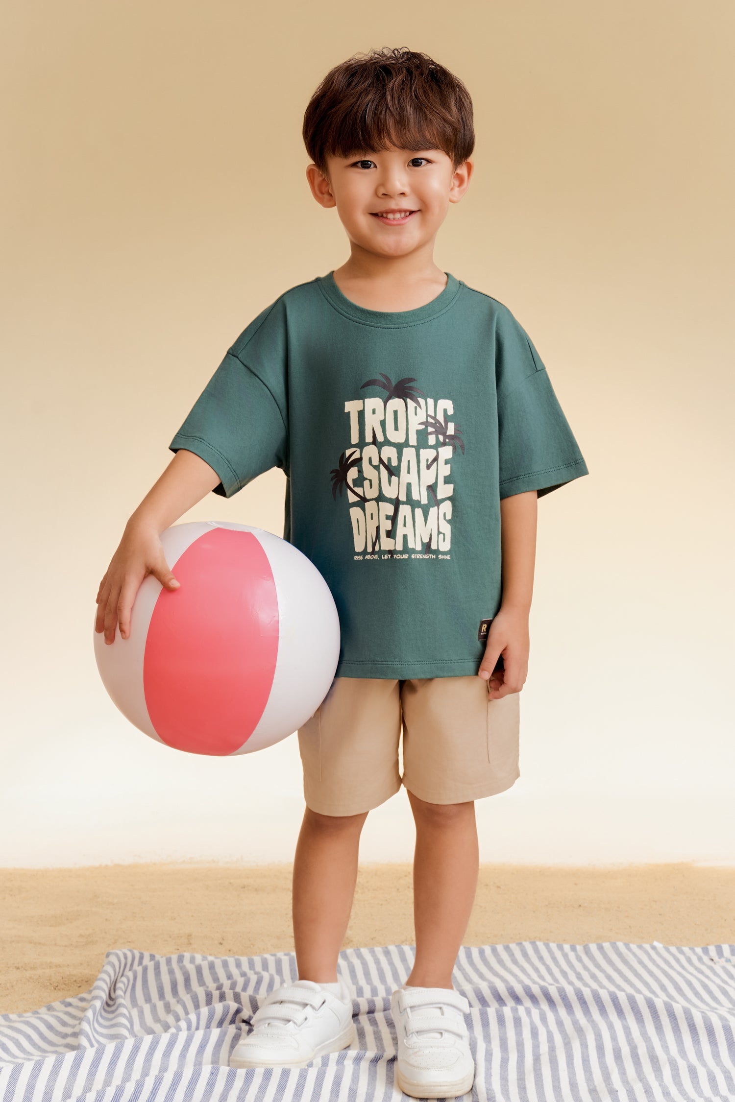 'Tropic Escape Dreams' Tee - Dark Green