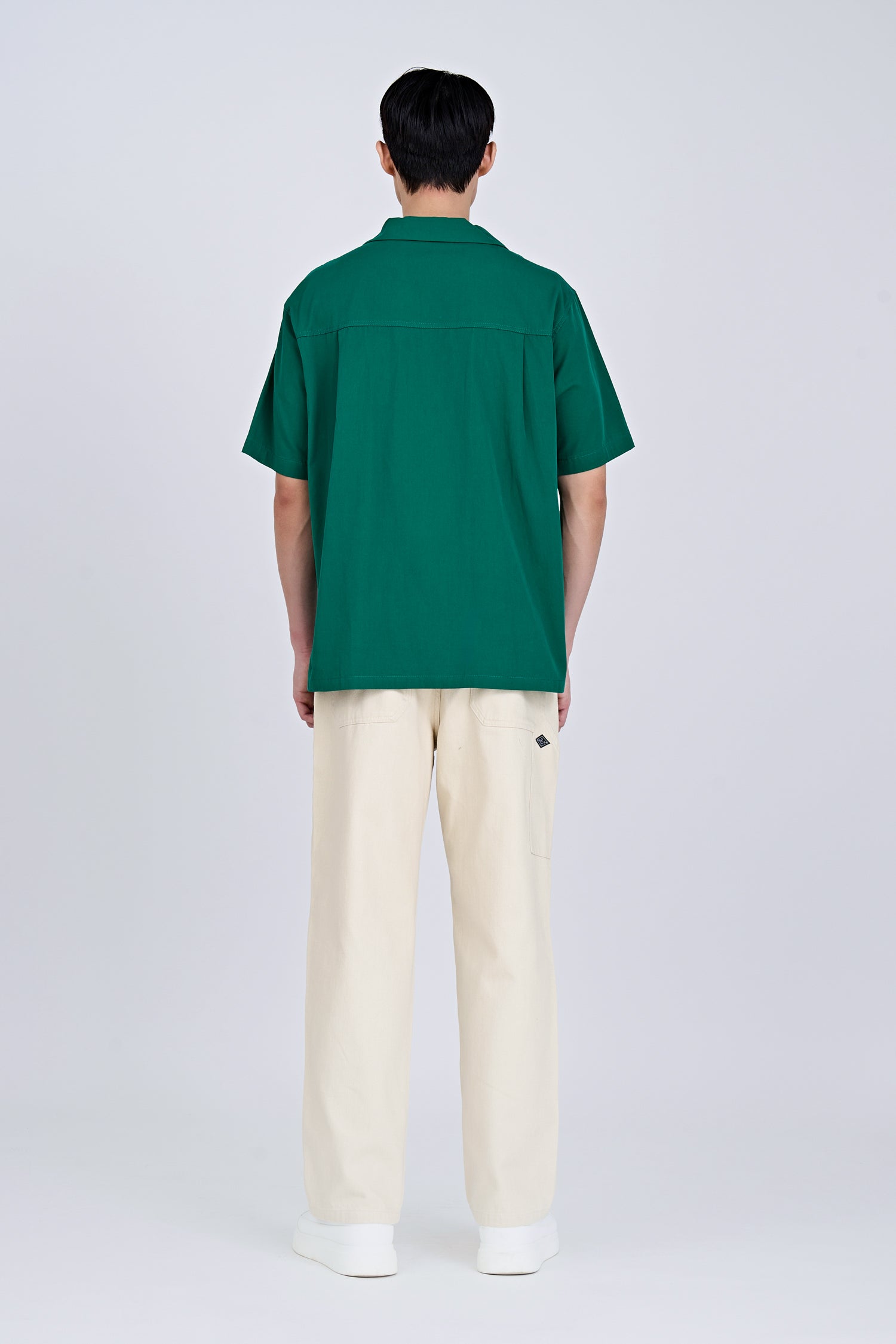 ?€?Rue de L?€?Restyle?€? Open Collar Top - Emerald [AT]
