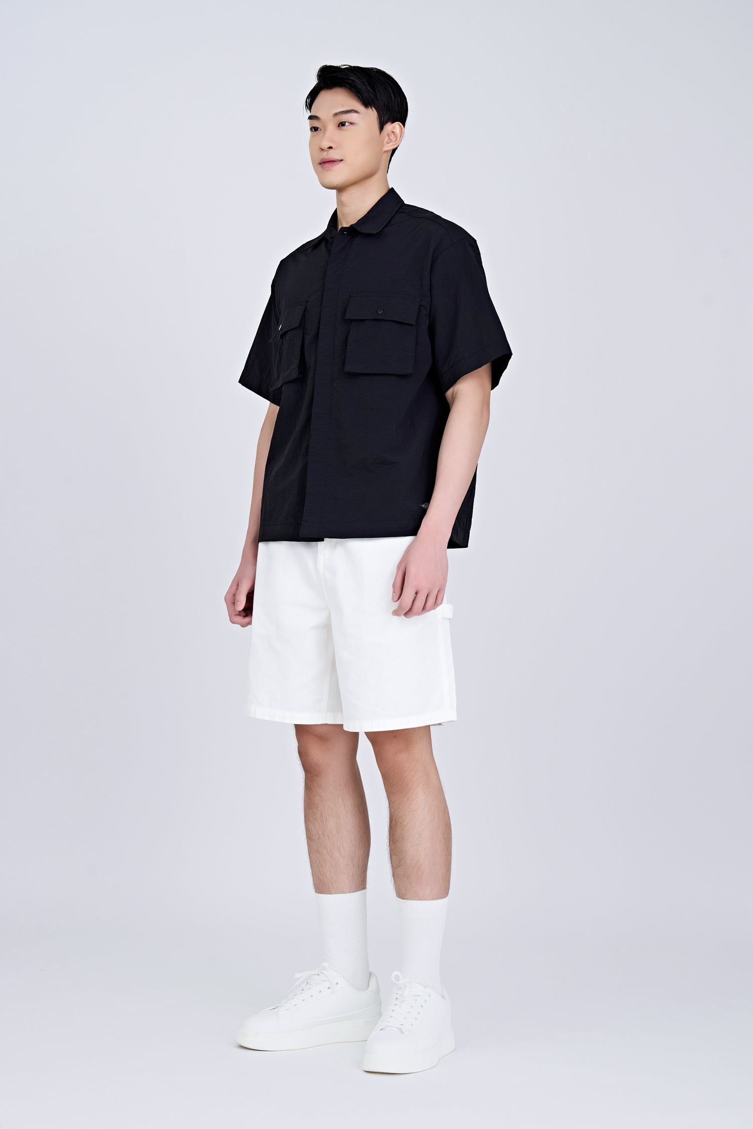 Nylon Utility Shirt - Black [AT]