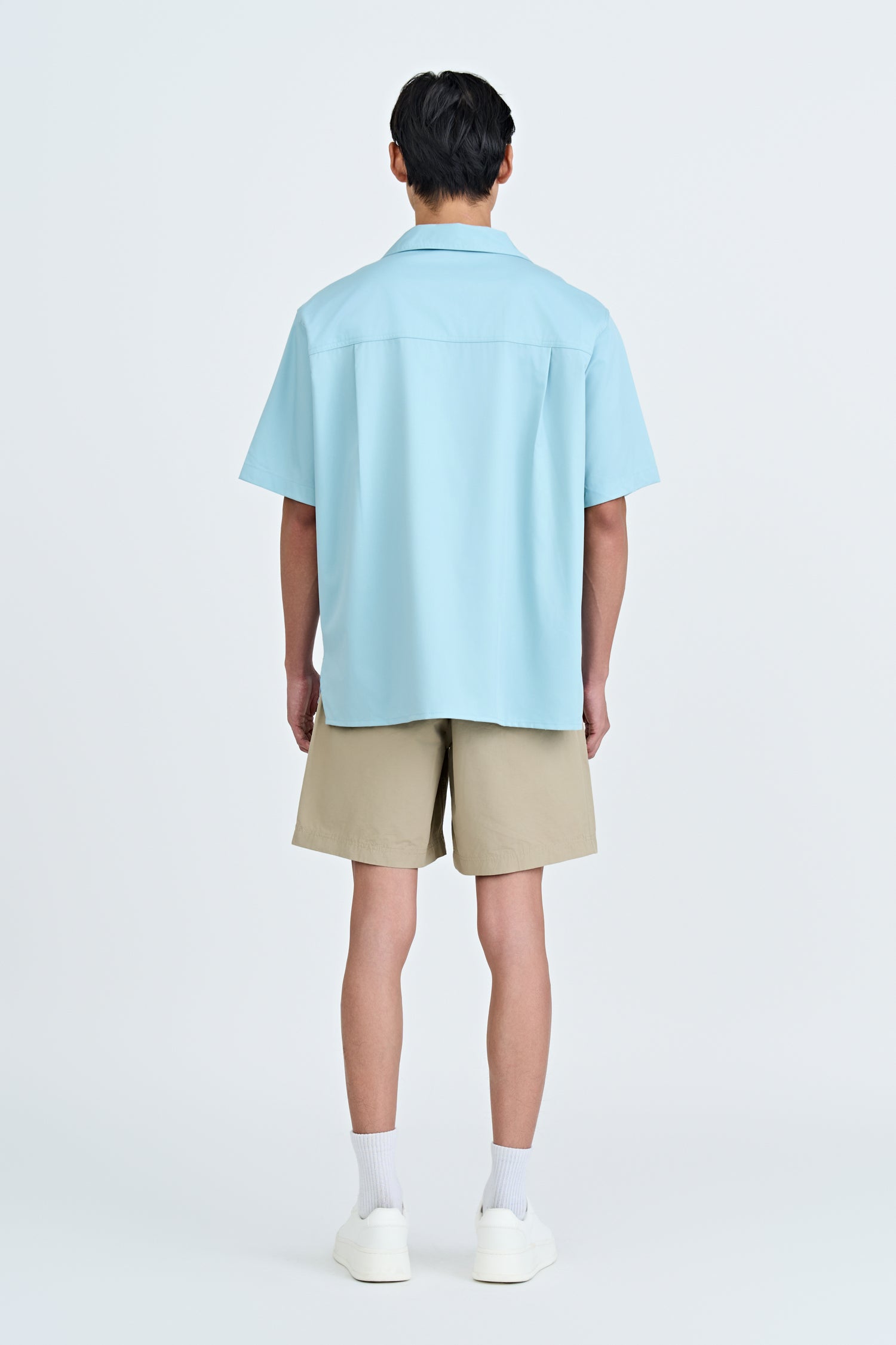 Single Pocket Snap Button Shirt - Dusty Blue