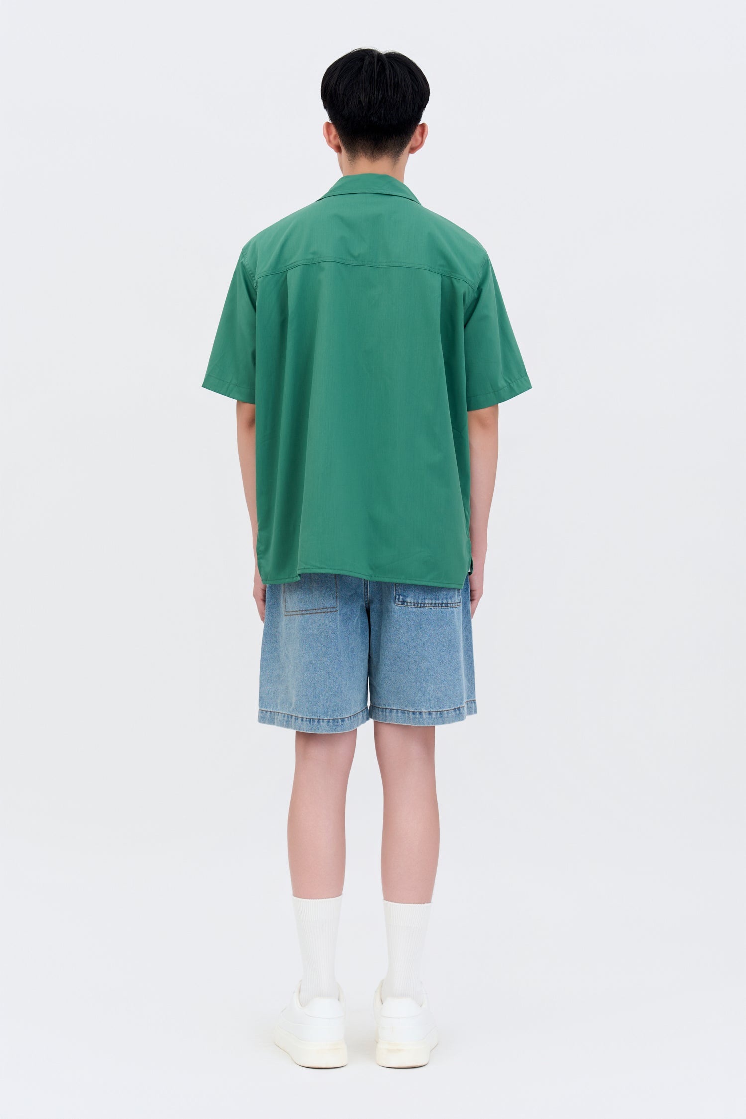 Single Pocket Snap Button Shirt - Green