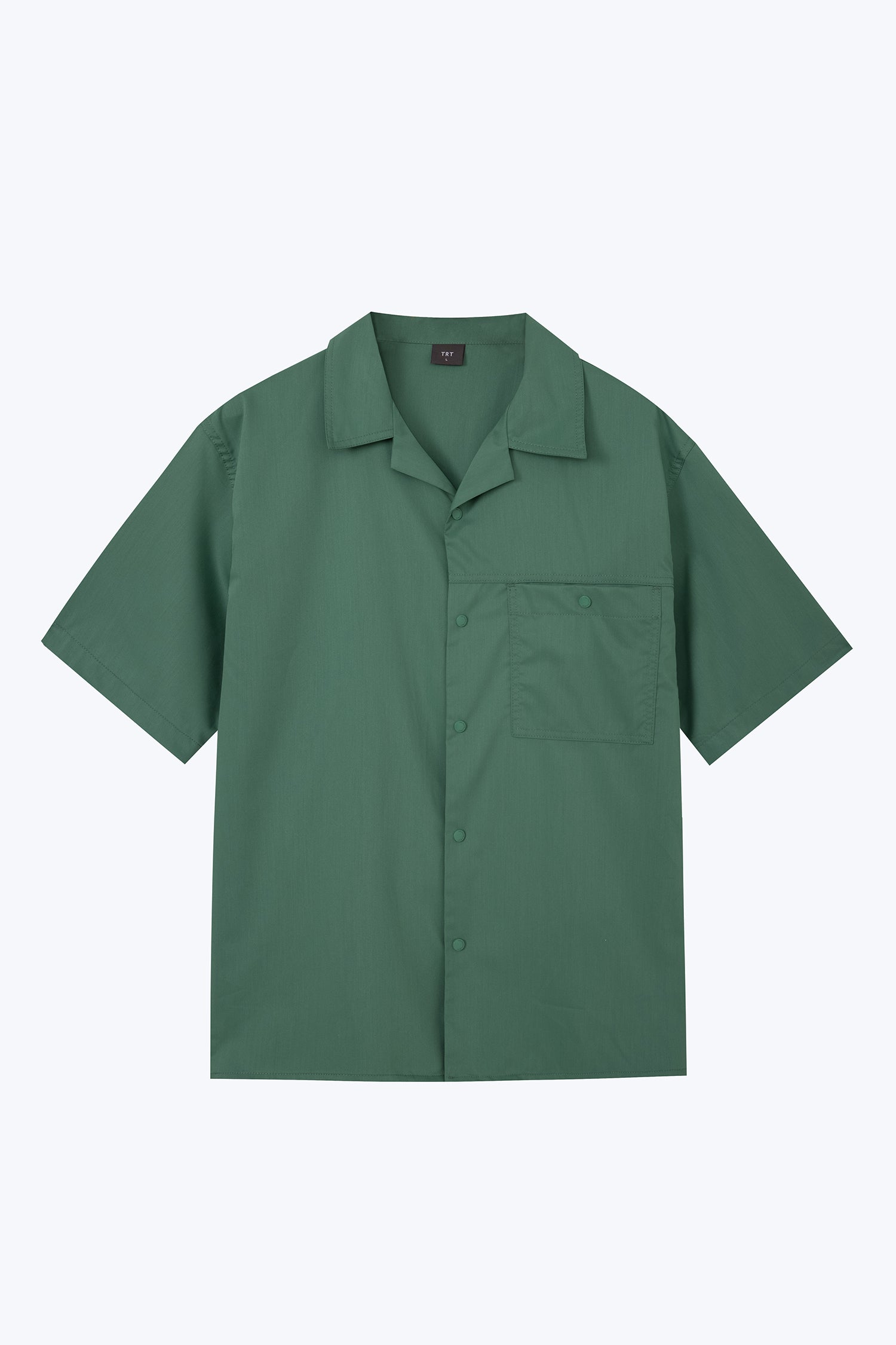 Single Pocket Snap Button Shirt - Green