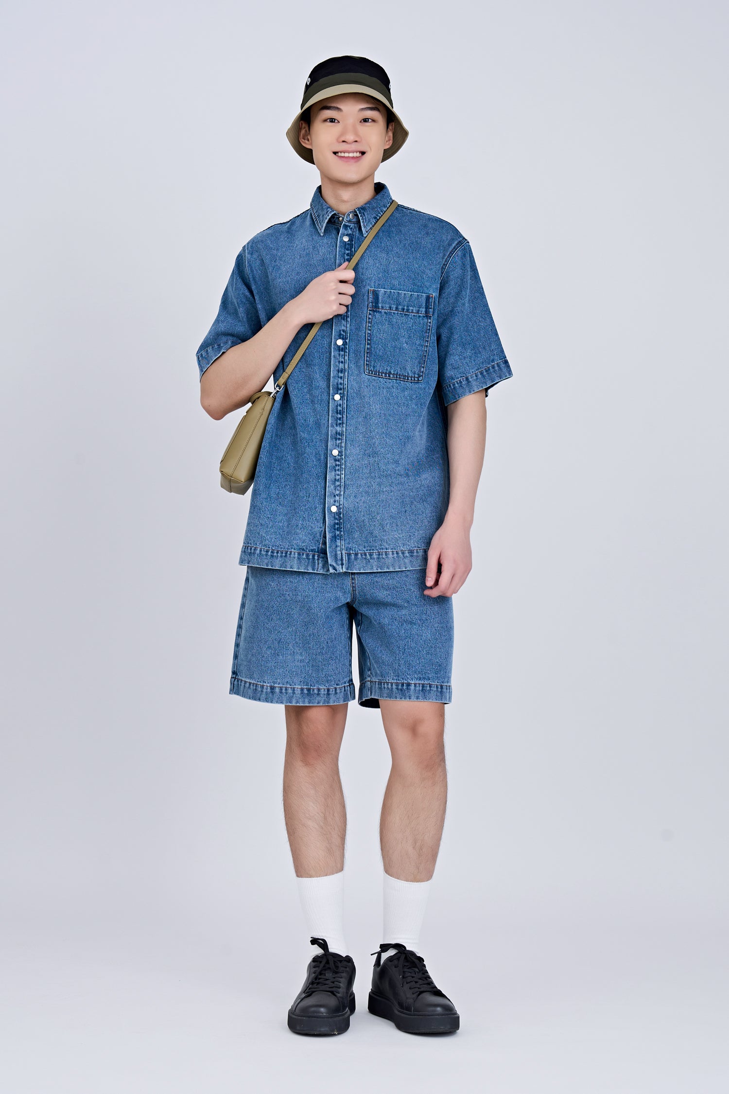 Washed Denim Shirt - Denim