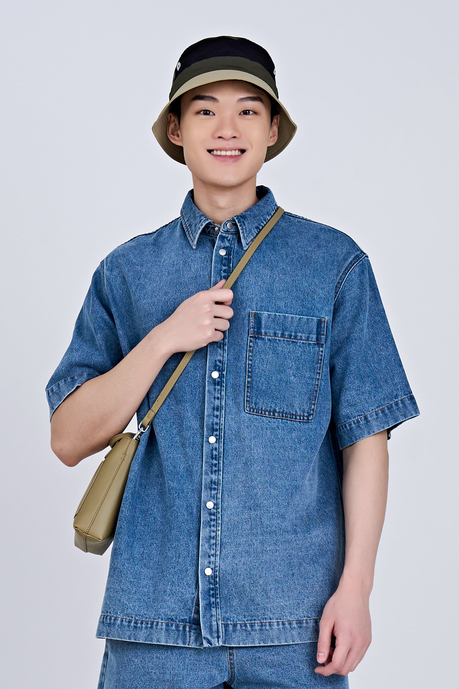 Washed Denim Shirt - Denim