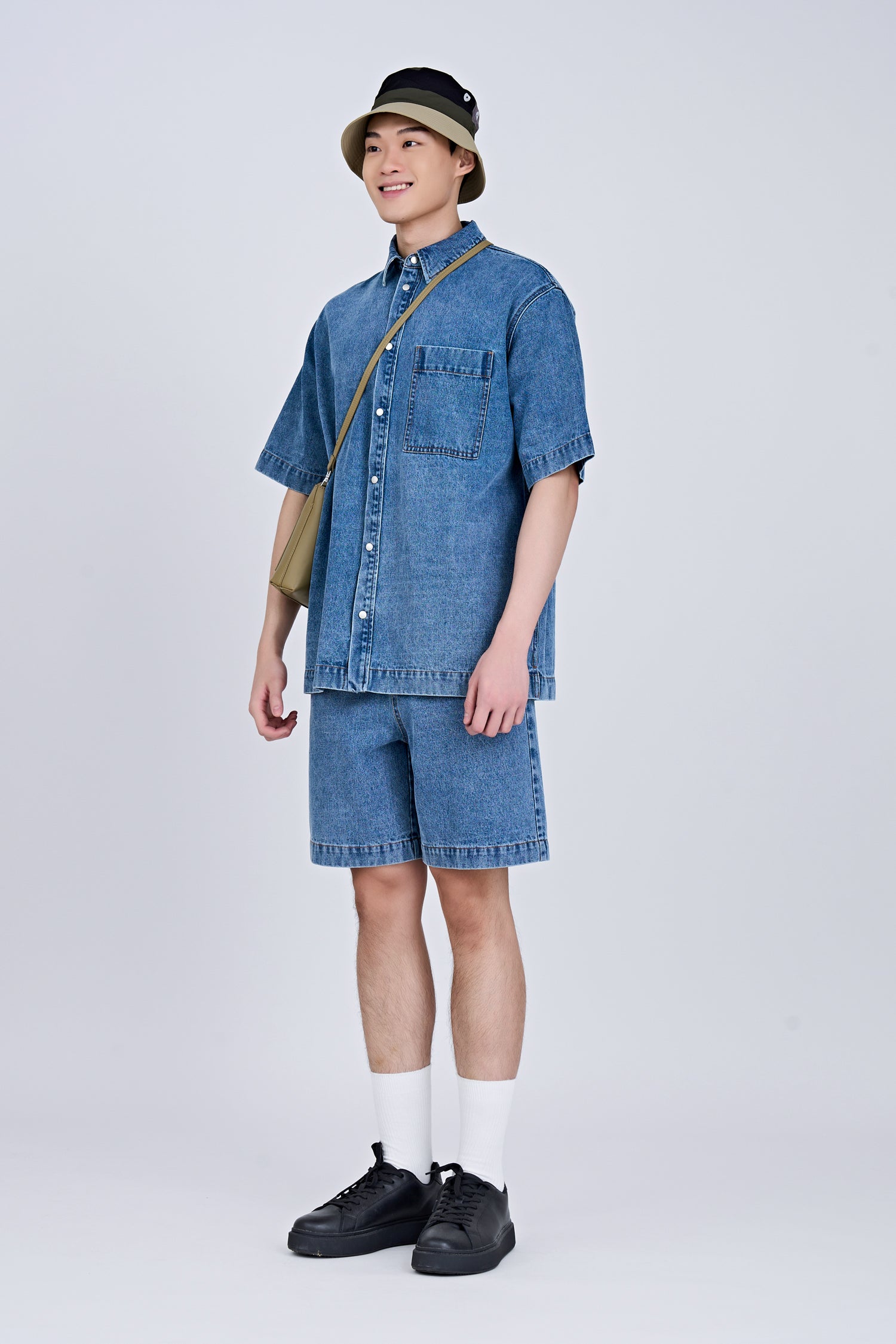 Washed Denim Shirt - Denim