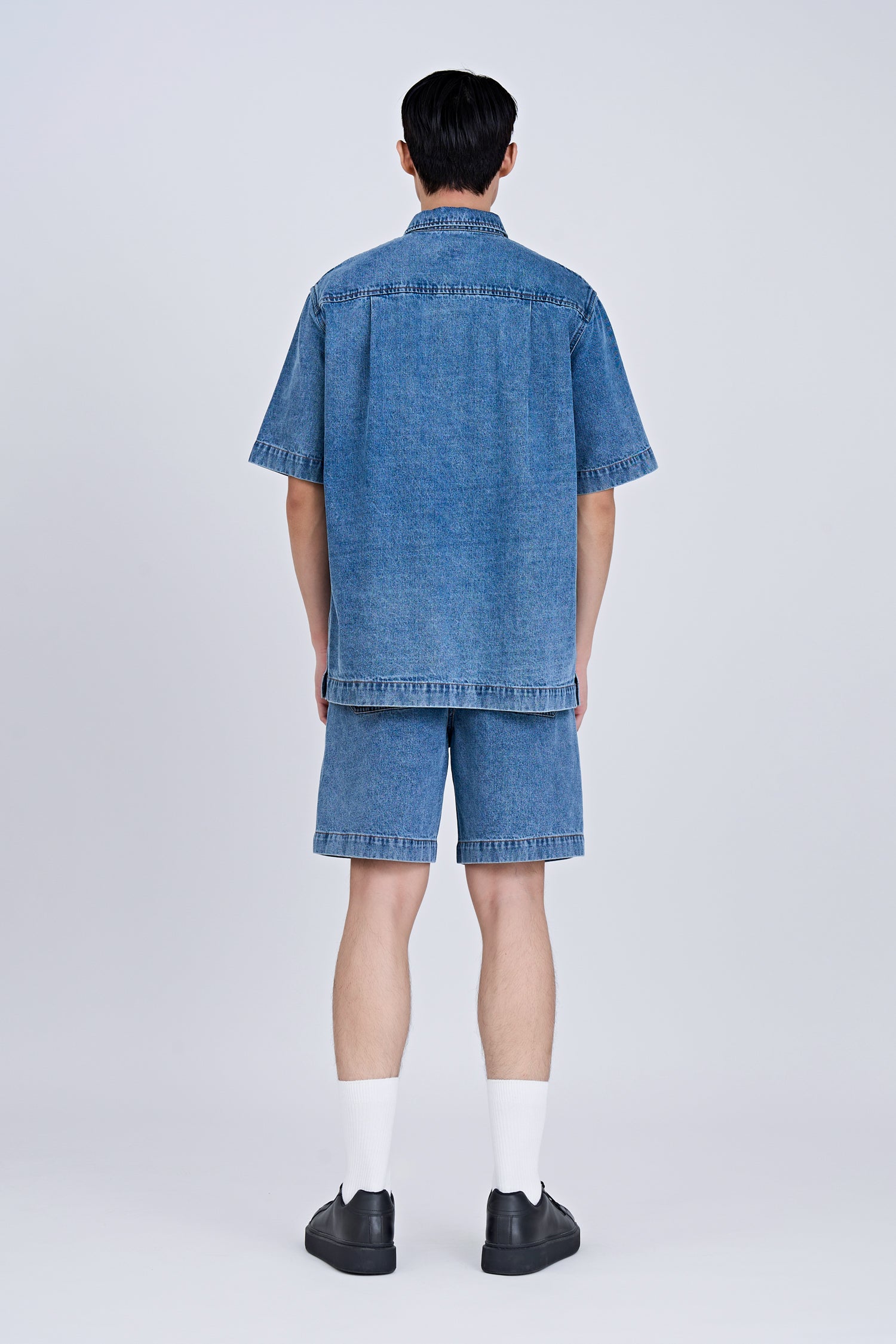 Washed Denim Shirt - Denim