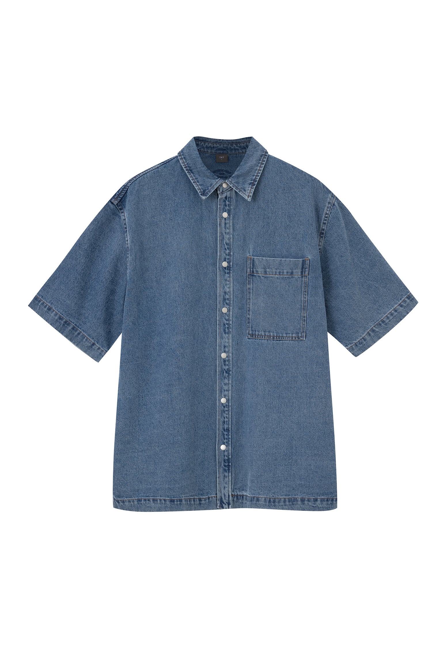 Washed Denim Shirt - Denim
