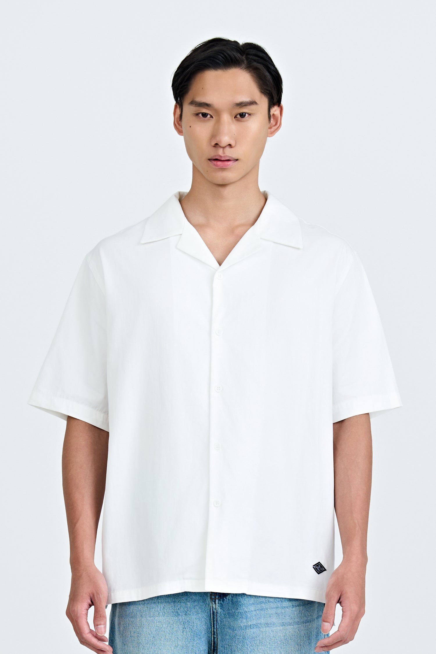 Open Collar Top - Cream
