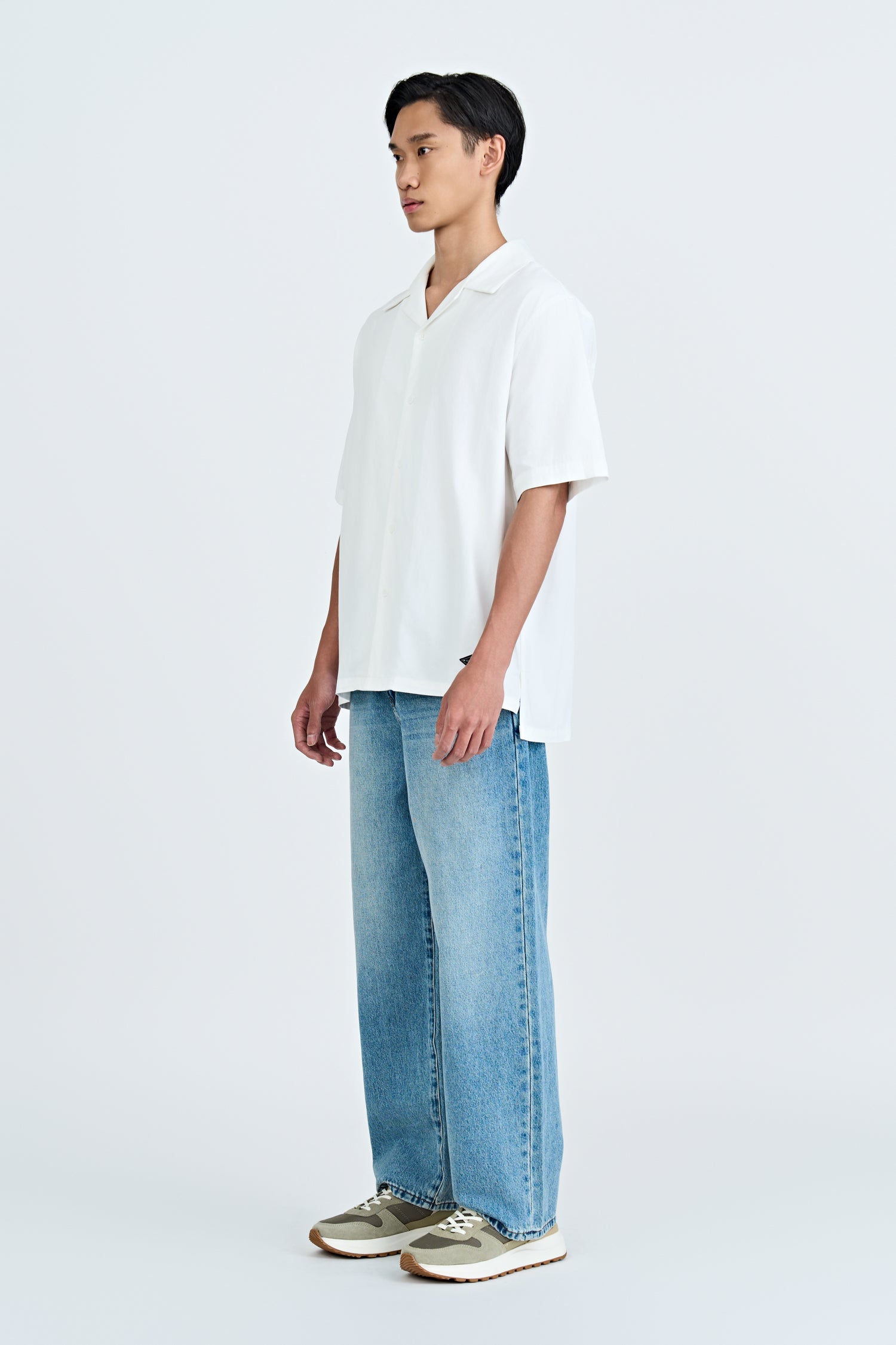 Open Collar Top - Cream