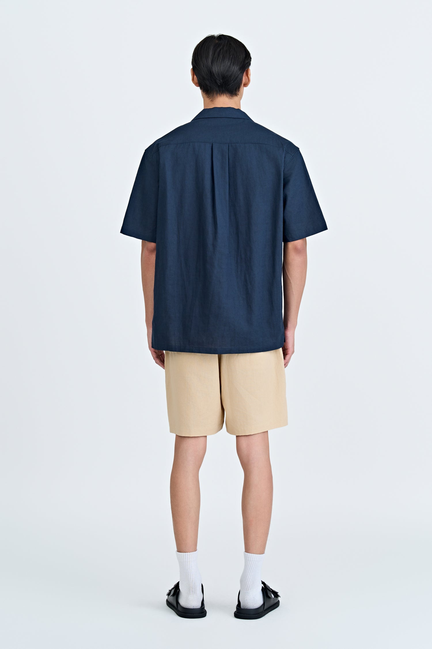 Vacay Mode Cuban Shirt - Navy