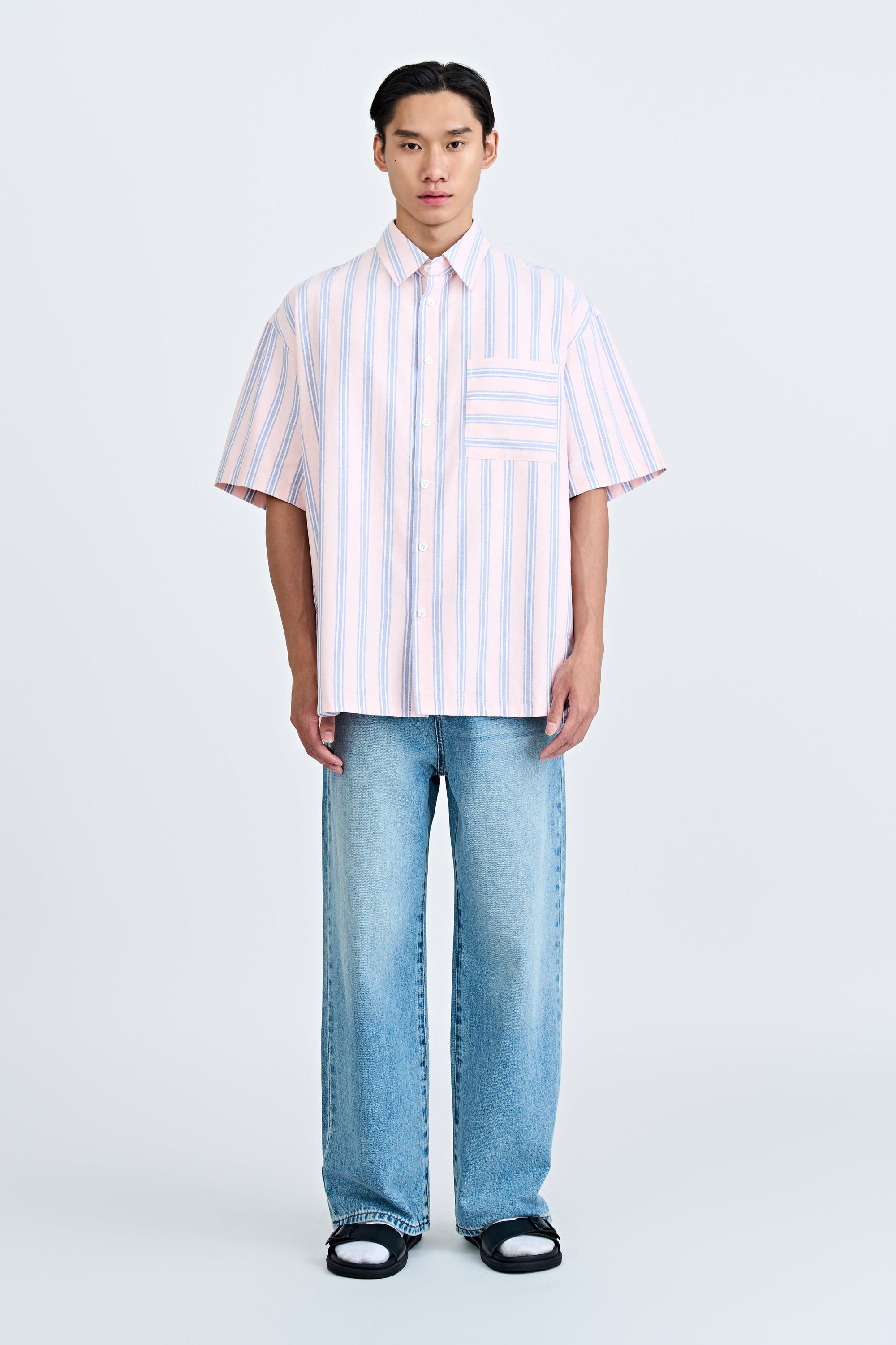 Resort Striped Shirt - Blush