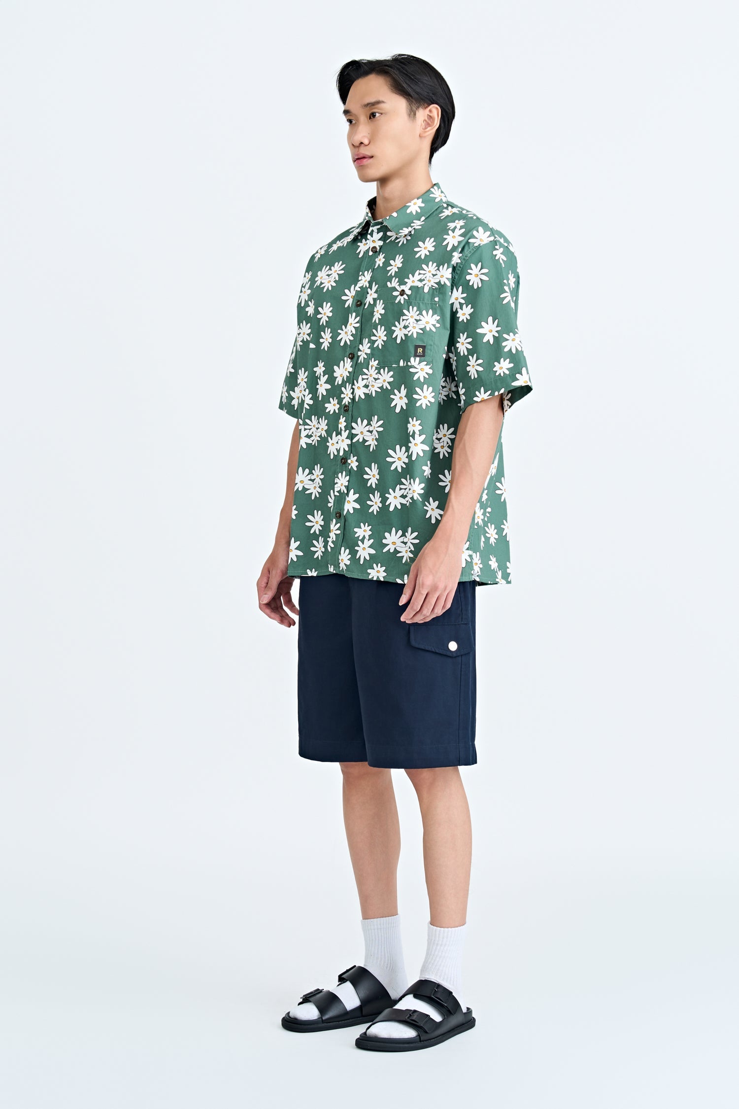 Floral Button-Up Shirt - Sage