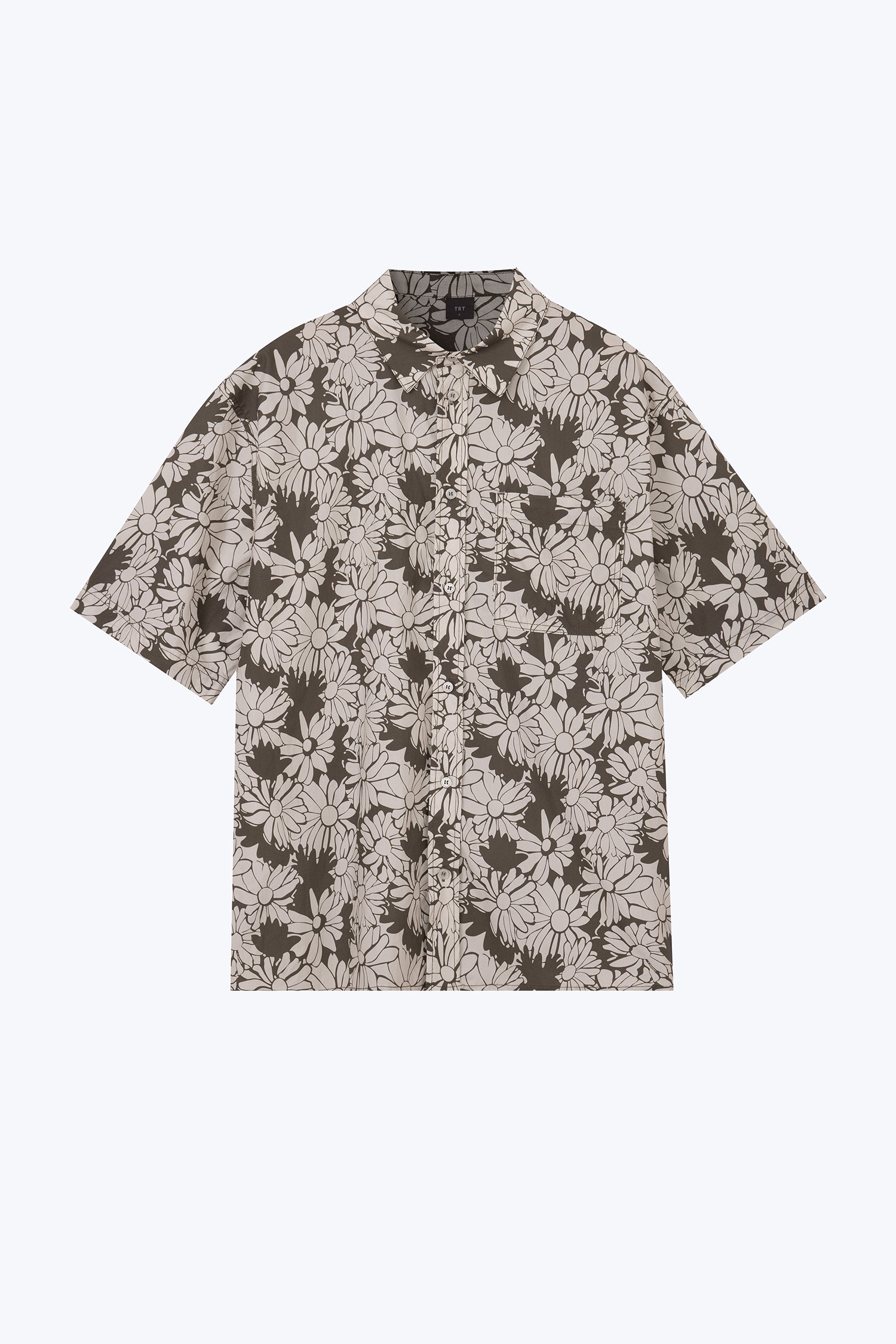 Relaxed Fit Floral Shirt - Olive Floral