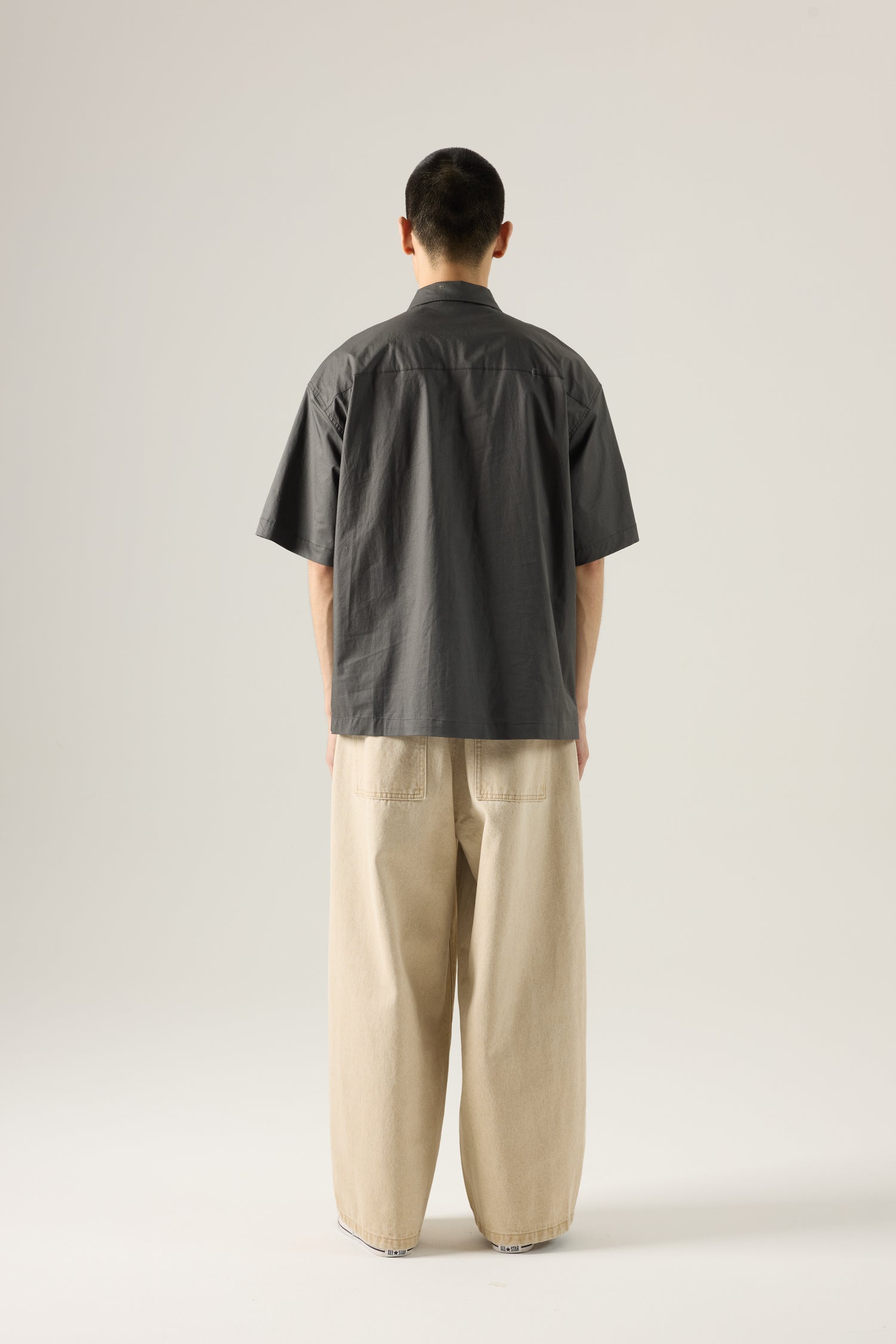 Relaxed Fit Double Pocket Shirt - Charcoal