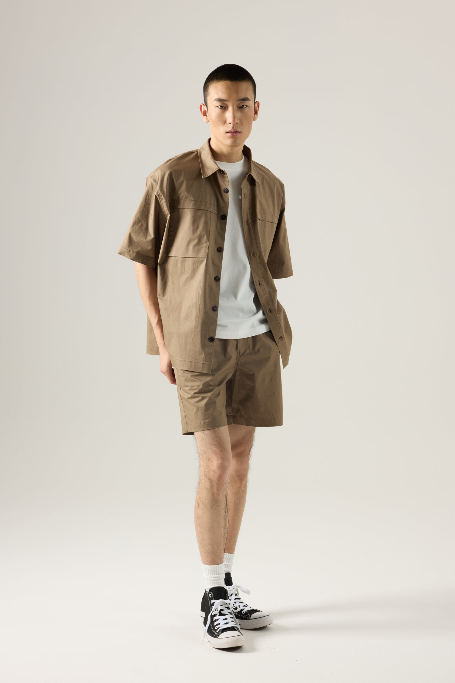 Relaxed Fit Double Pocket Shirt - Cocoa