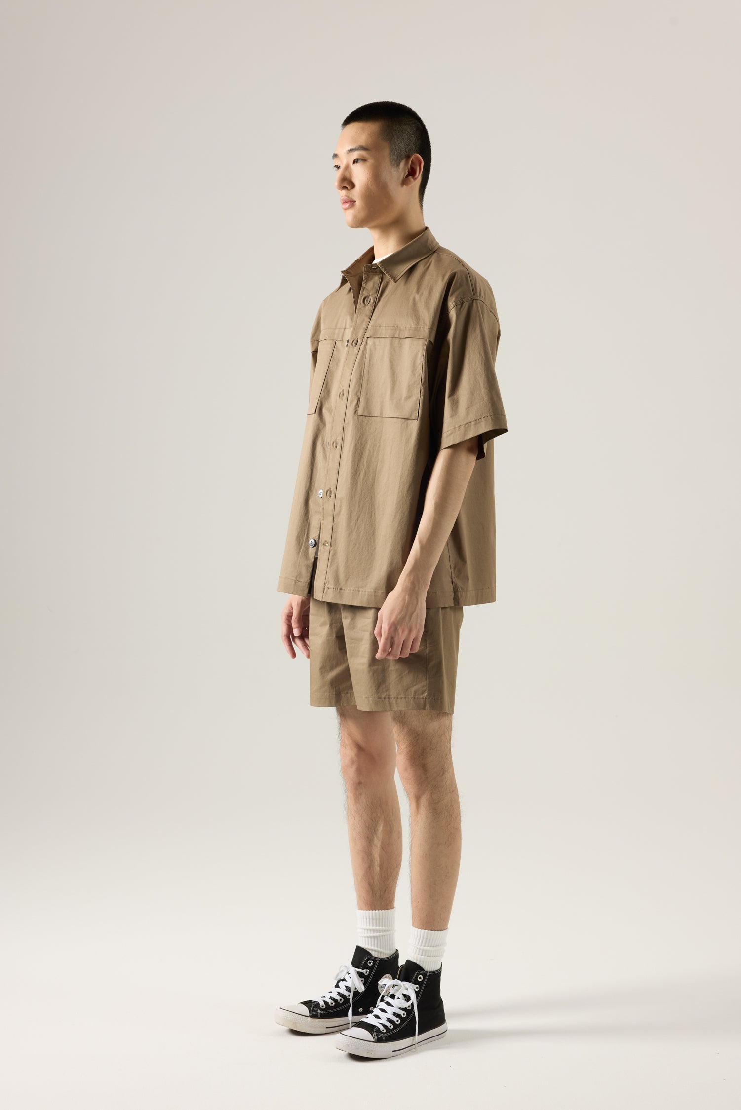 Relaxed Fit Double Pocket Shirt - Cocoa