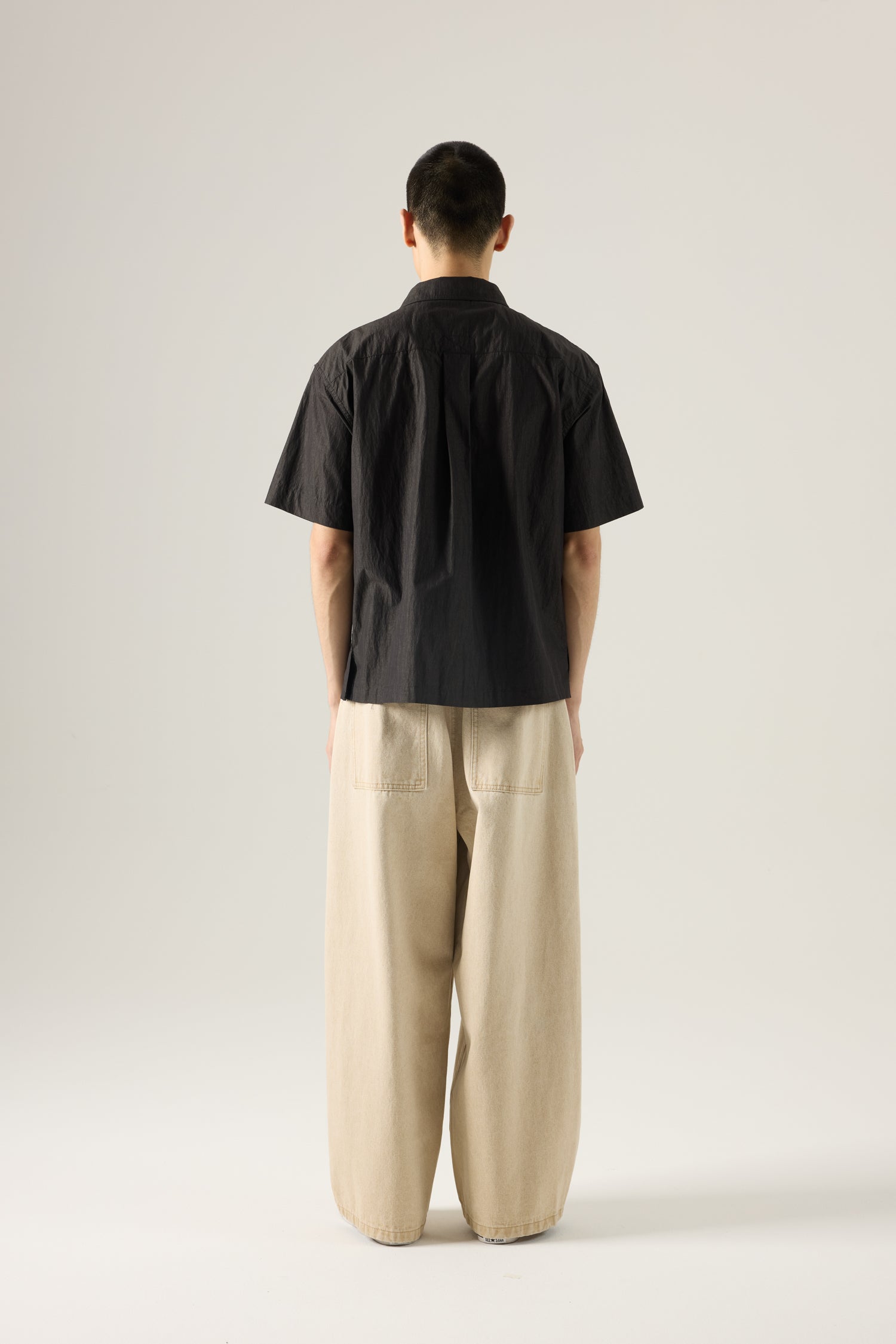 Cotton Short Sleeve Shirt - Dark Charcoal