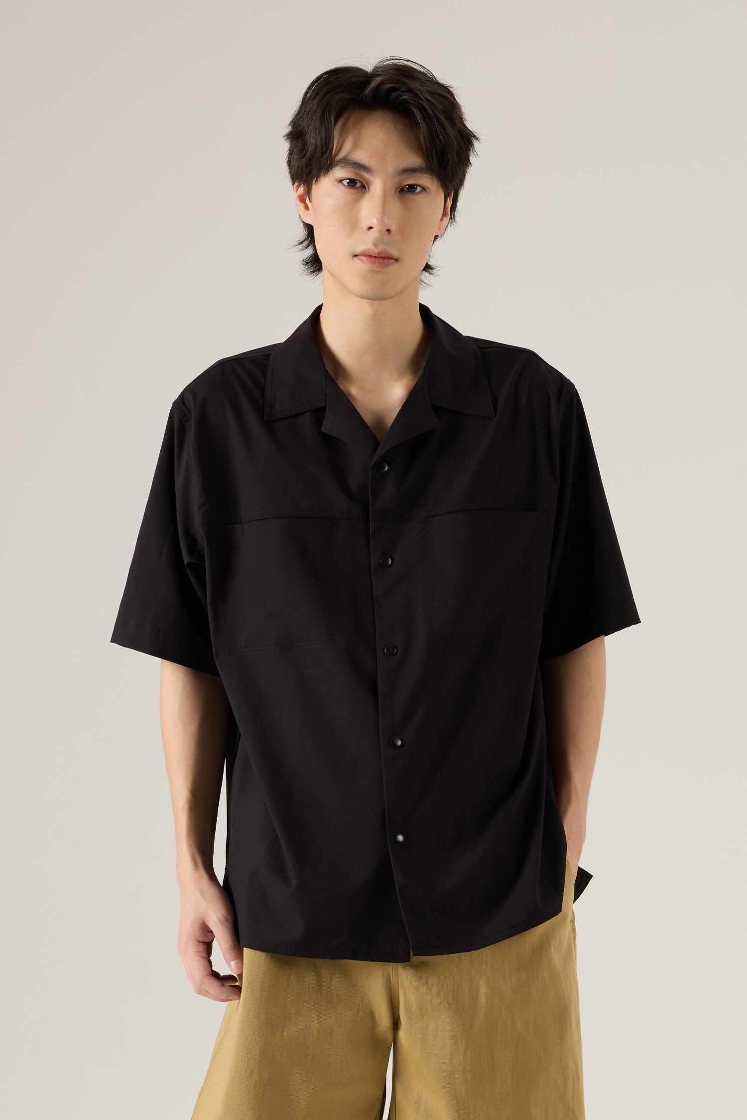 Snap Button Shirt - Black