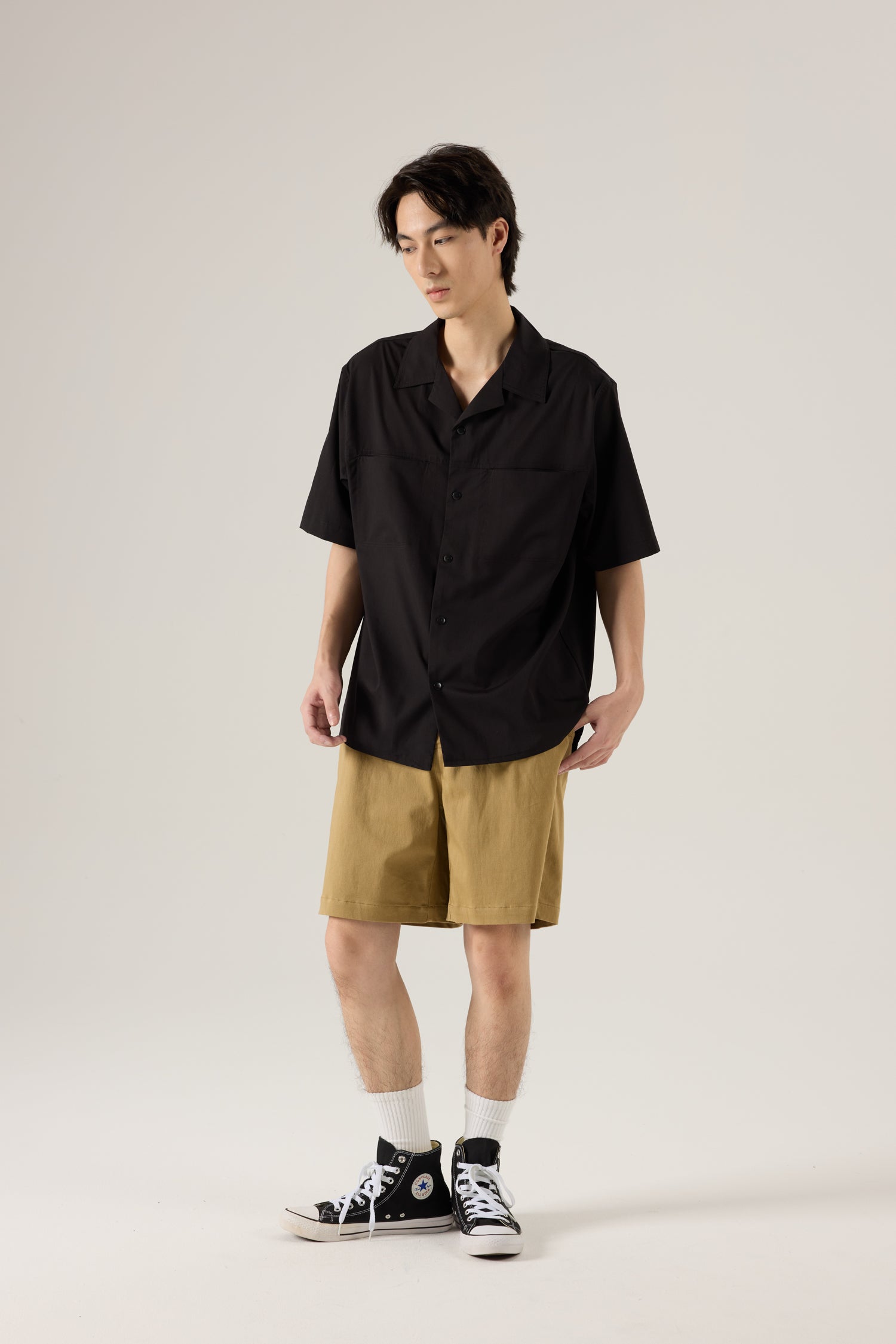 Snap Button Shirt - Black