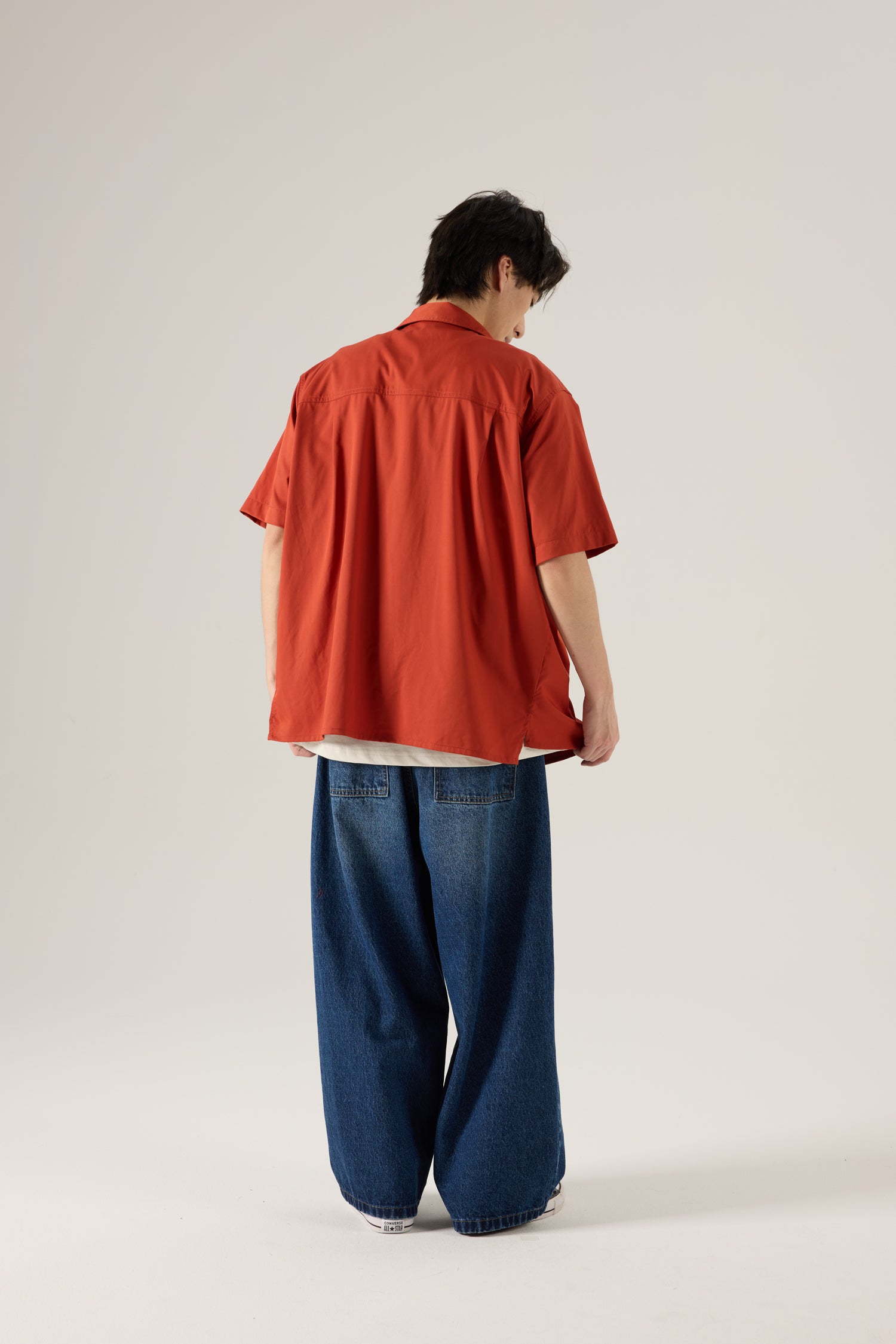 Snap Button Shirt - Burnt Orange