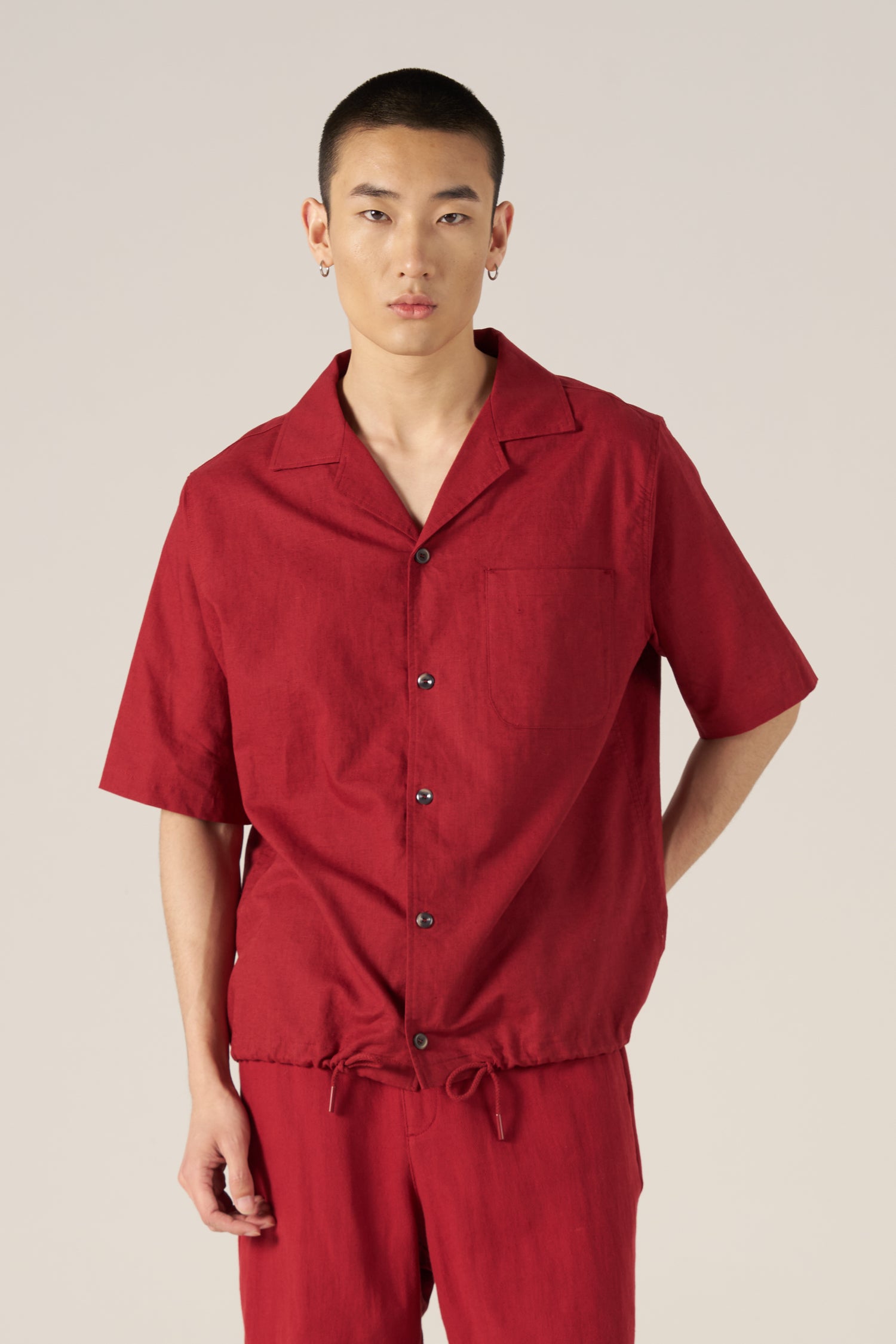 Relaxed Fit Linen Cotton Shirt - Brick – The Restyle Trait