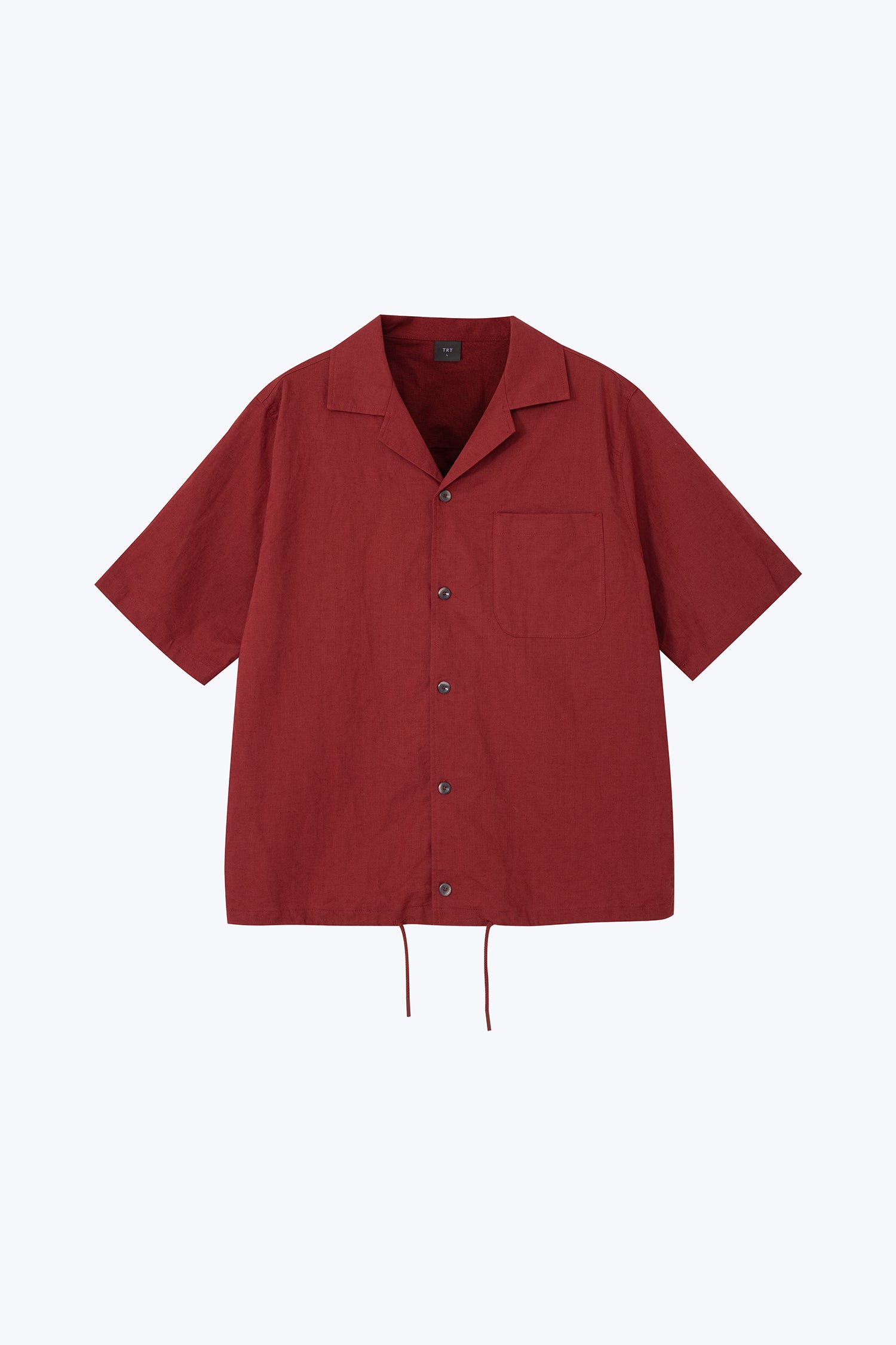 Relaxed Fit Linen Cotton Shirt - Brick
