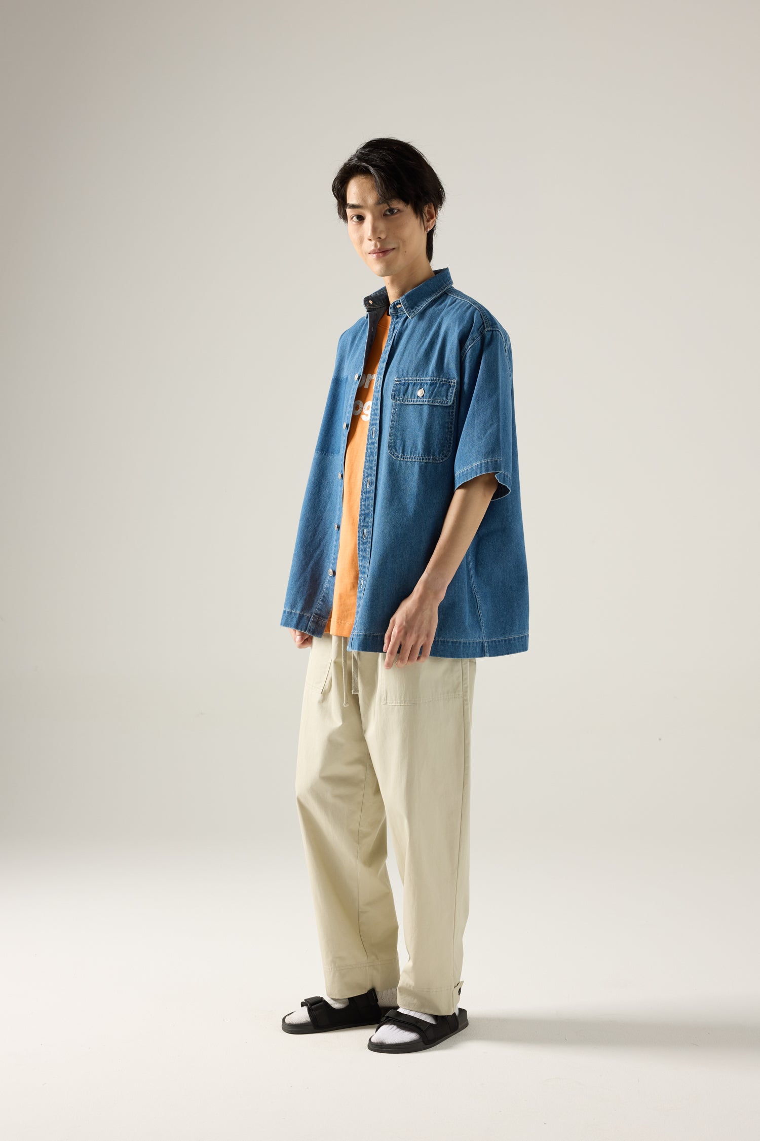 Shadow Pocket Denim Shirt - Denim