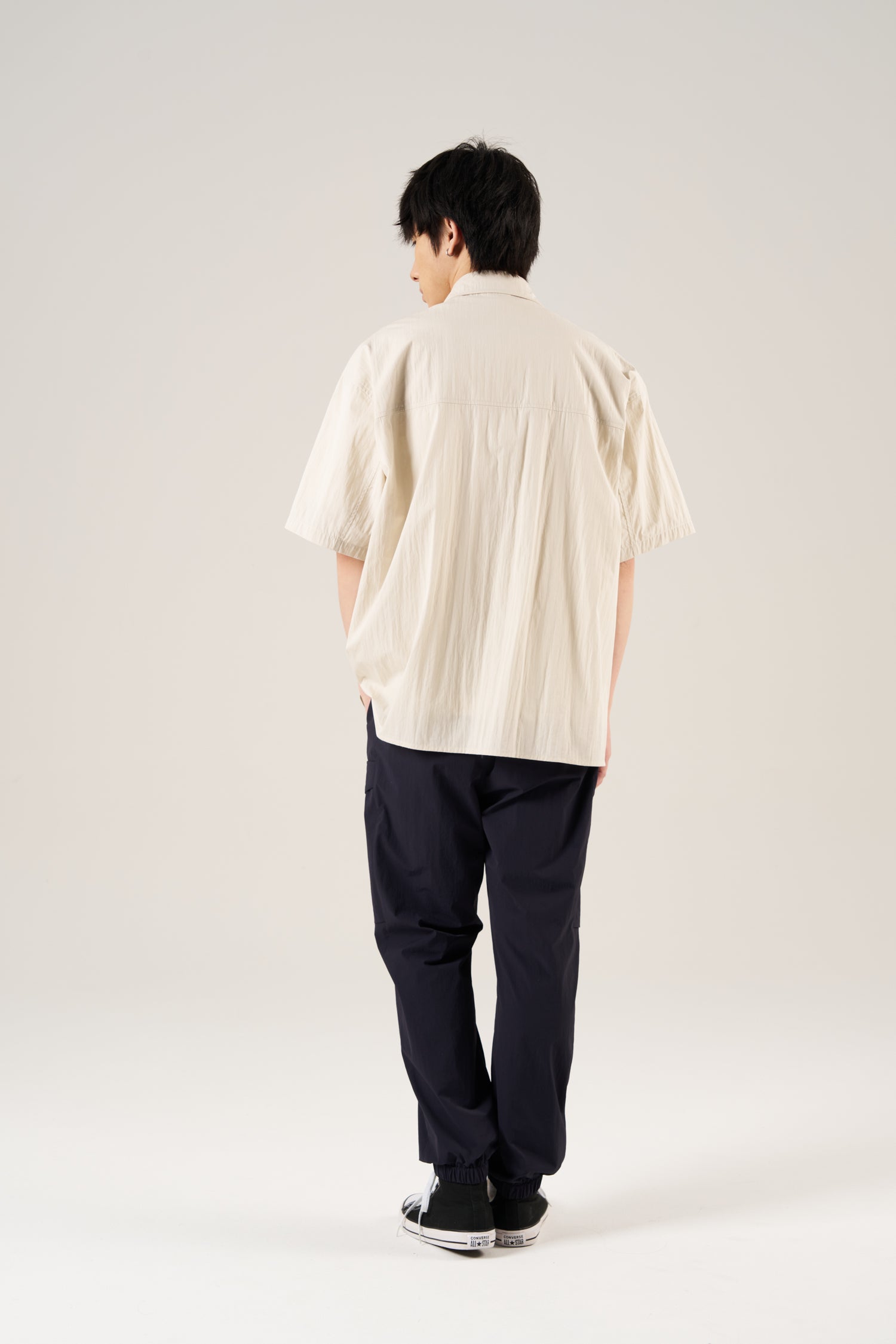 Utility Vest Panel Shirt -  Ecru